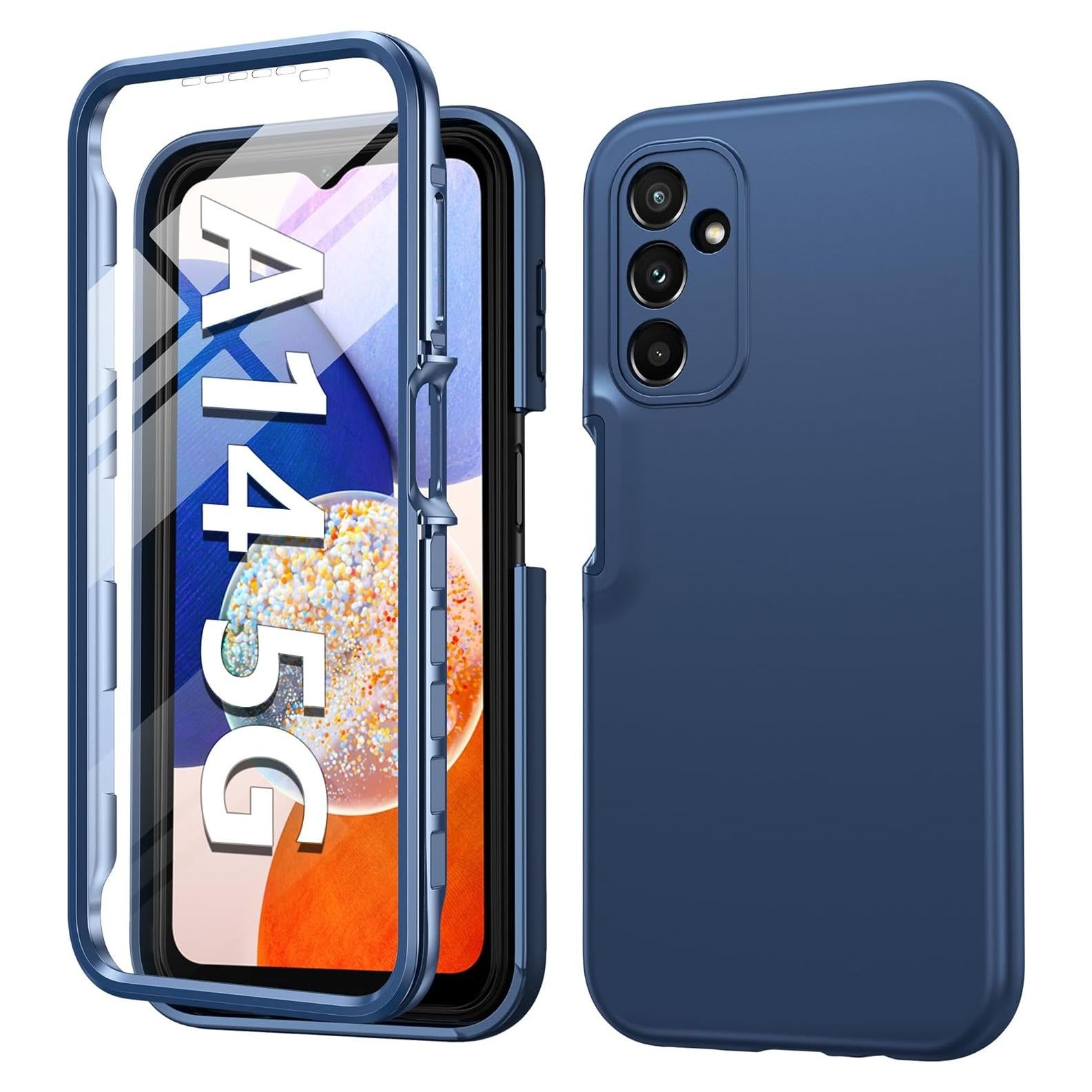 Funda FNTCASE para Samsung Galaxy A14 5G - Silicona Azul