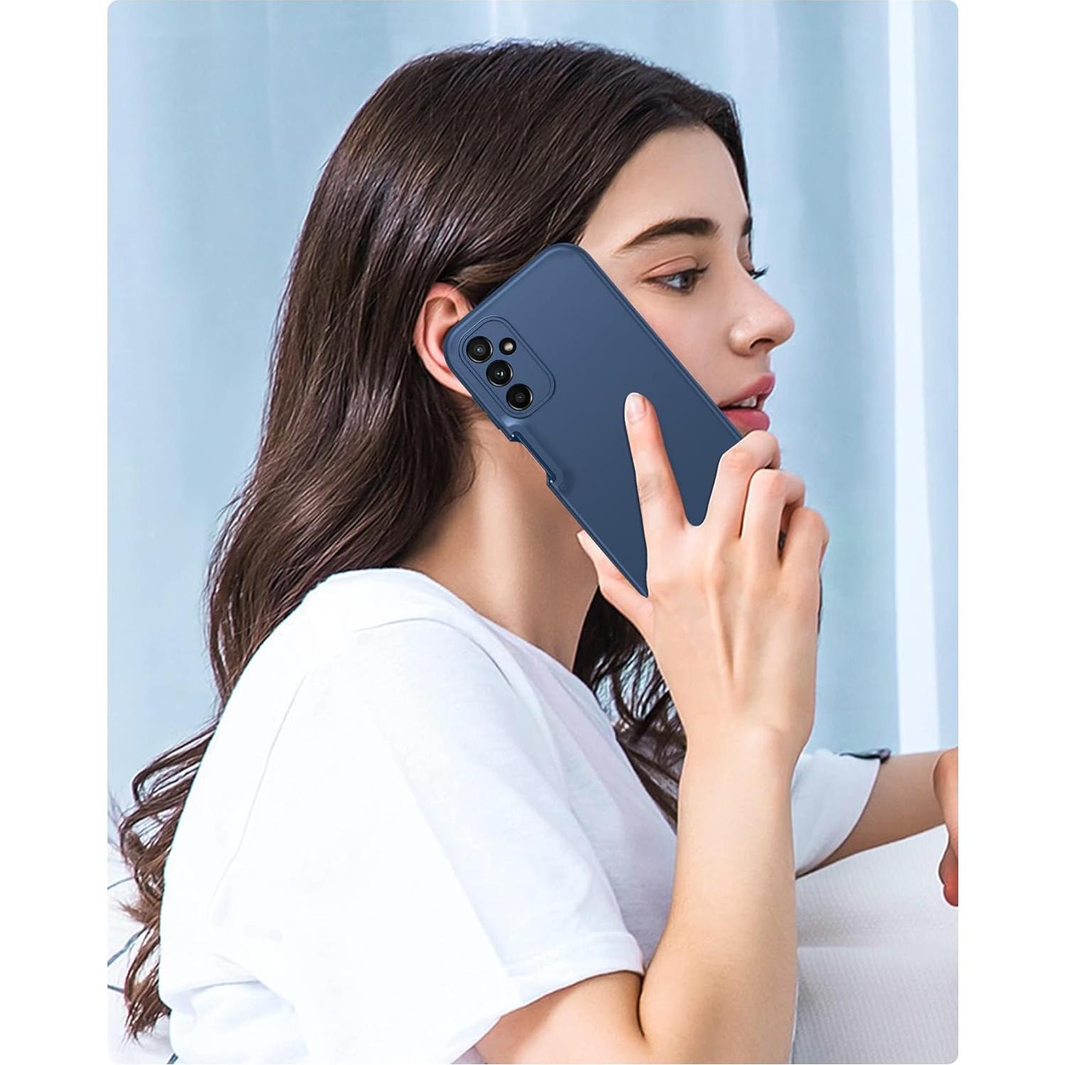 Funda FNTCASE para Samsung Galaxy A14 5G - Silicona Azul