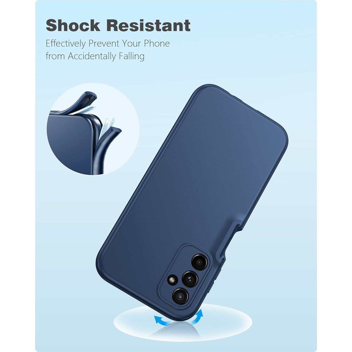 Funda FNTCASE para Samsung Galaxy A14 5G - Silicona Azul