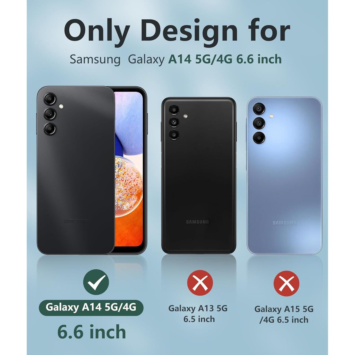 Funda FNTCASE para Samsung Galaxy A14 5G - Silicona Azul