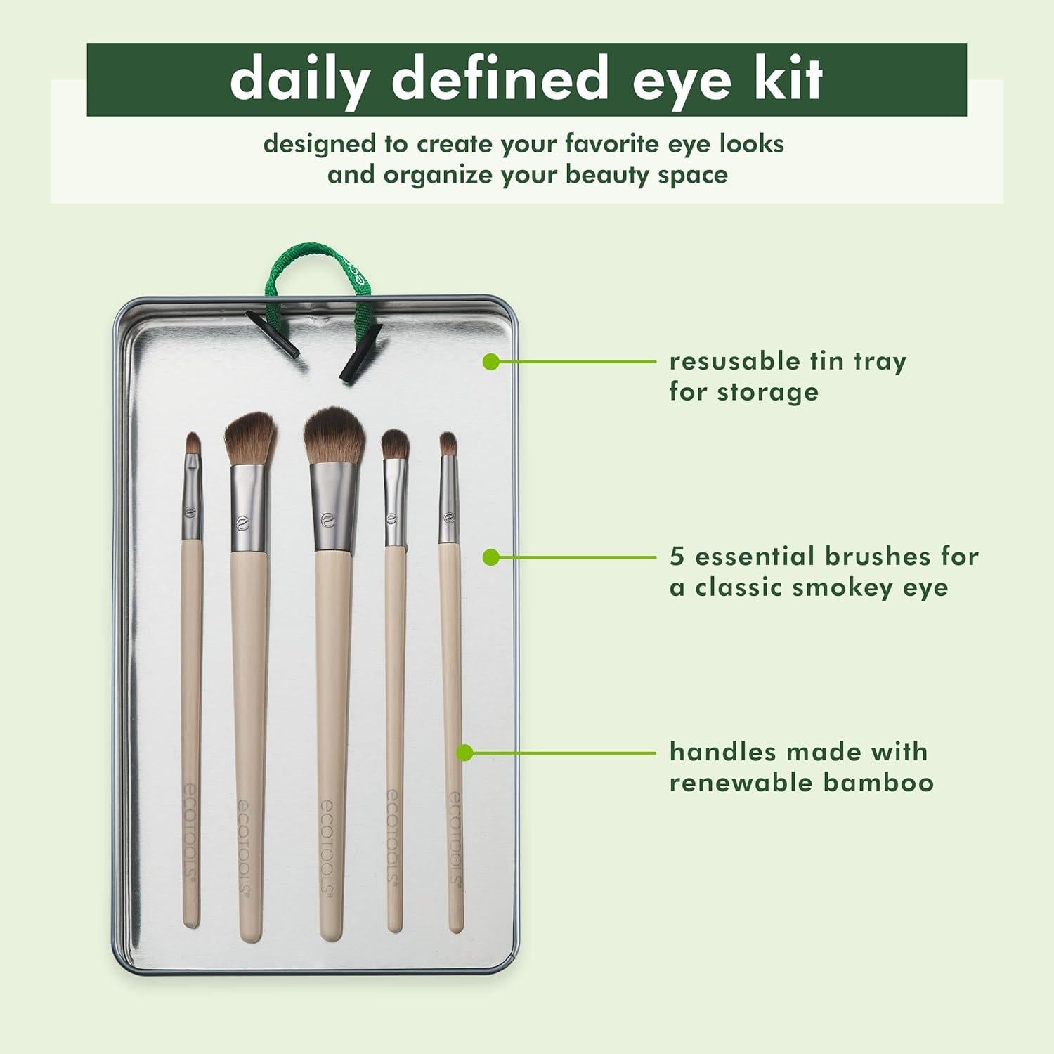 Set de Brochas para Ojos EcoTools Daily Defined 5 Piezas