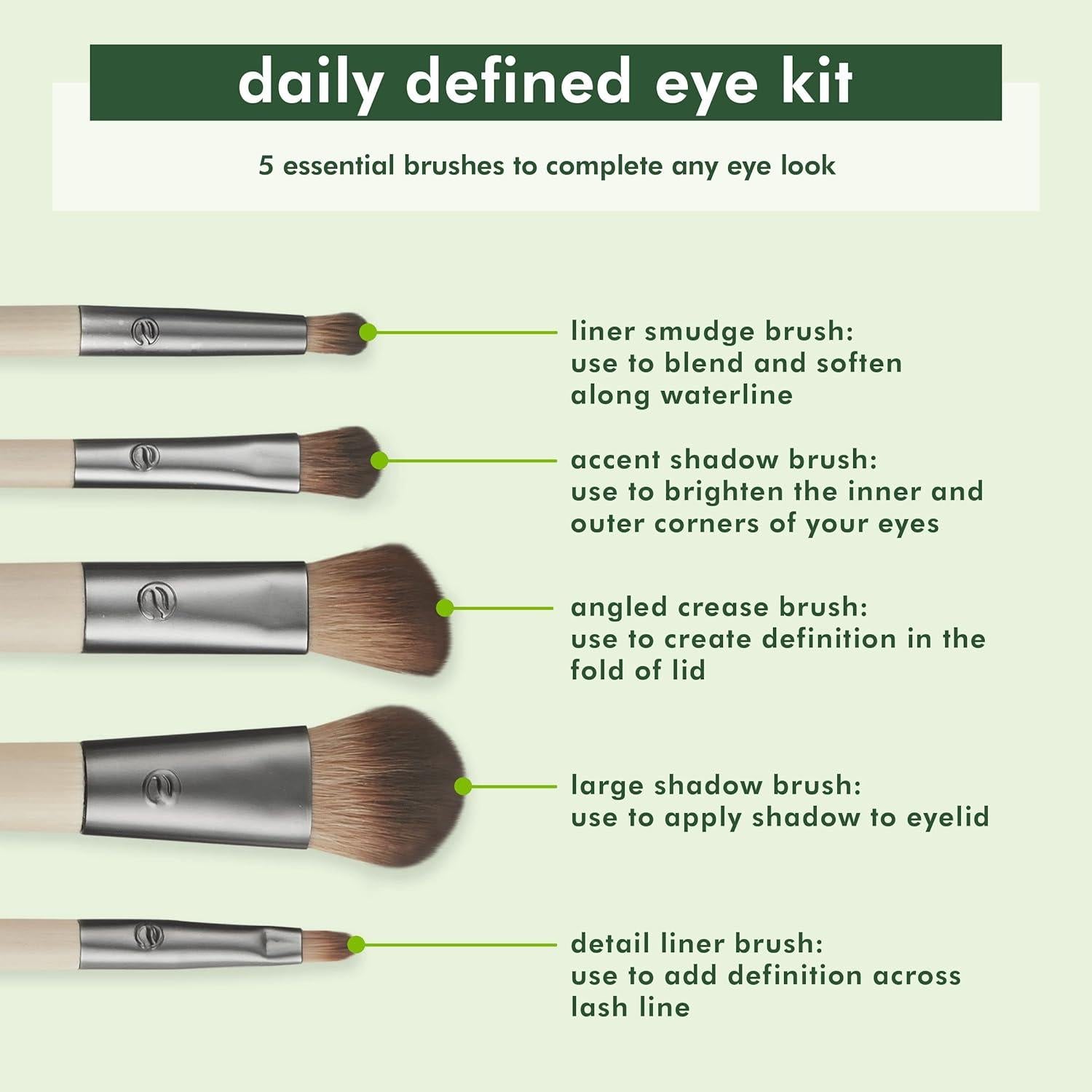Set de Brochas para Ojos EcoTools Daily Defined 5 Piezas