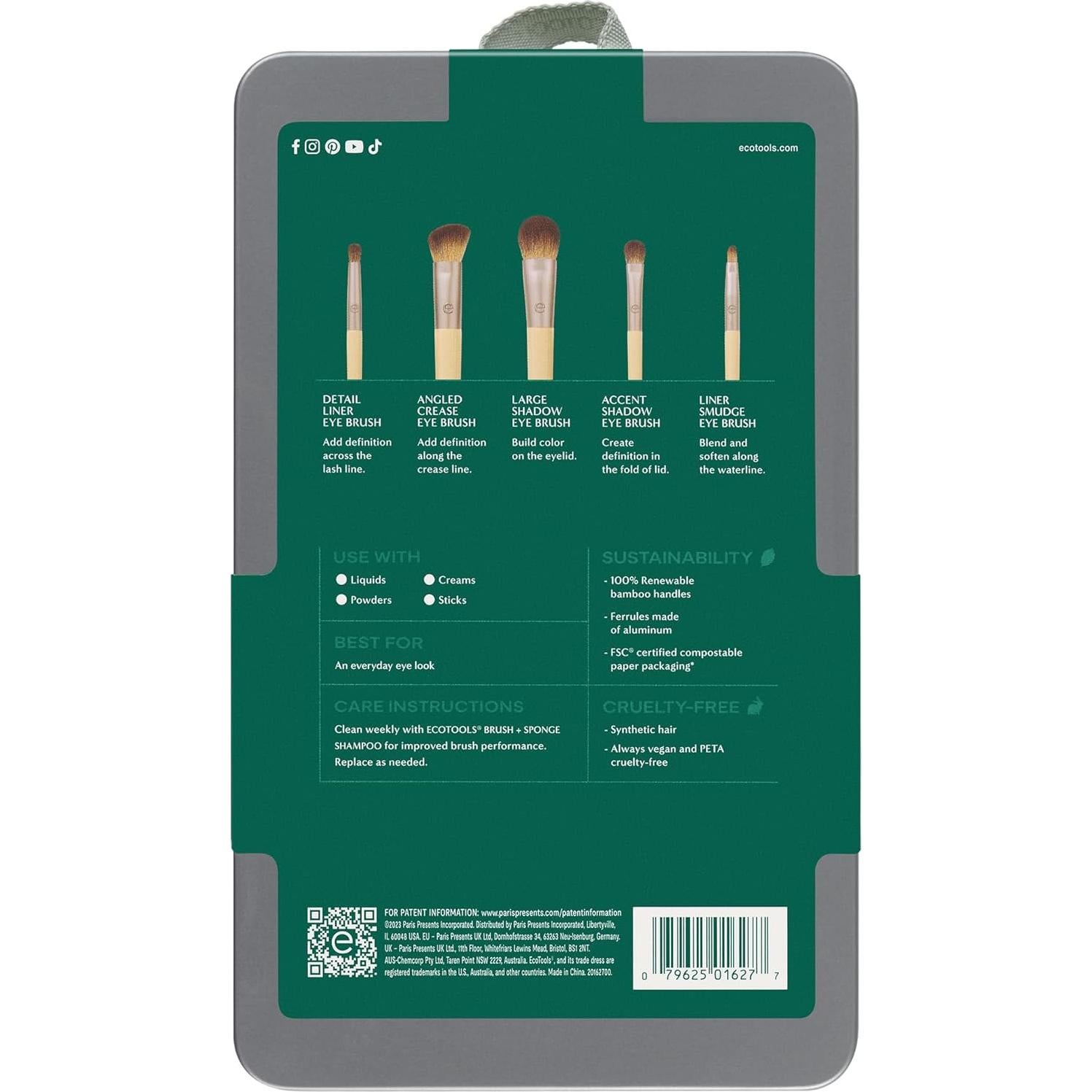 Set de Brochas para Ojos EcoTools Daily Defined 5 Piezas