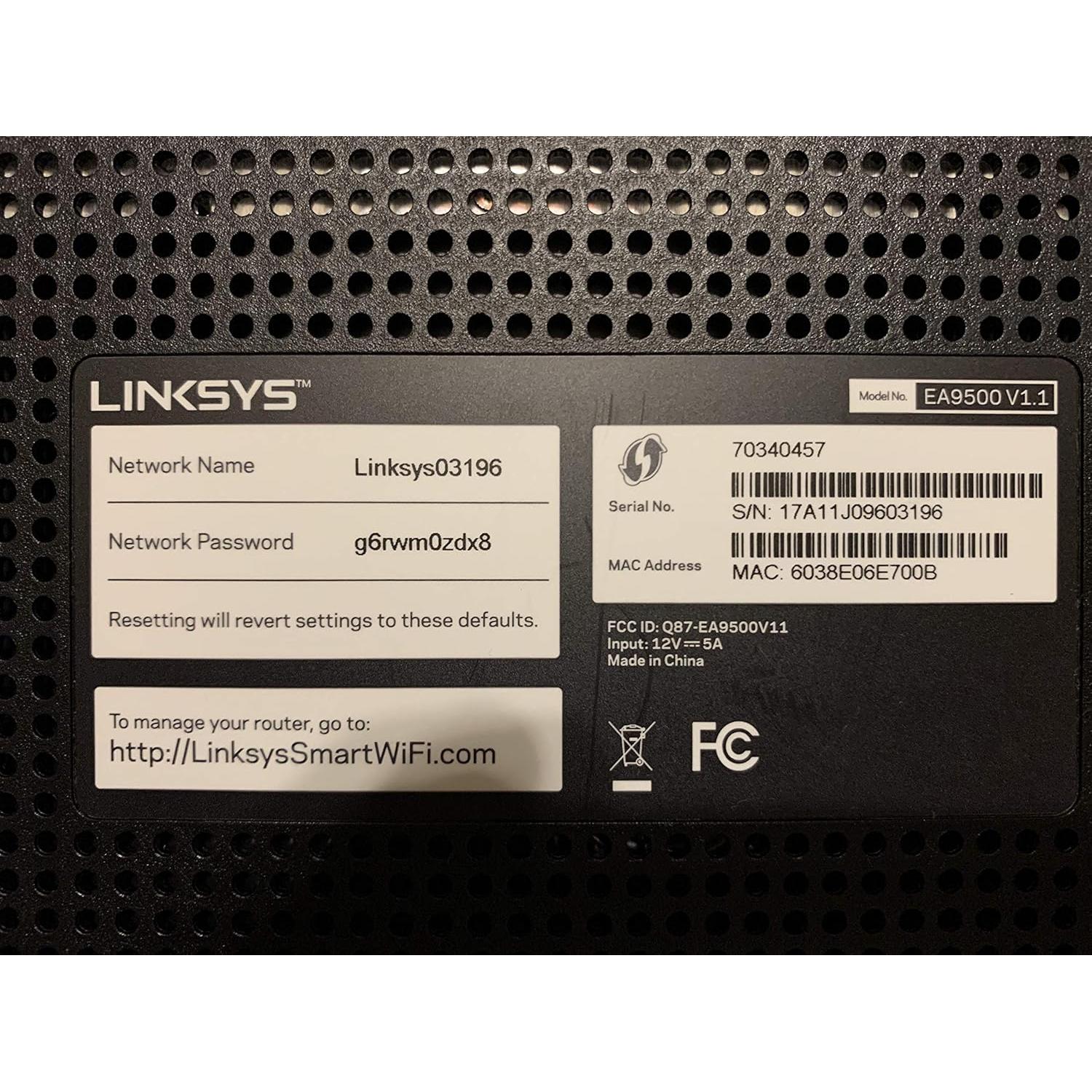 Router WiFi Tri-Banda Linksys EA9500, 279 m², 5.3 Gbps