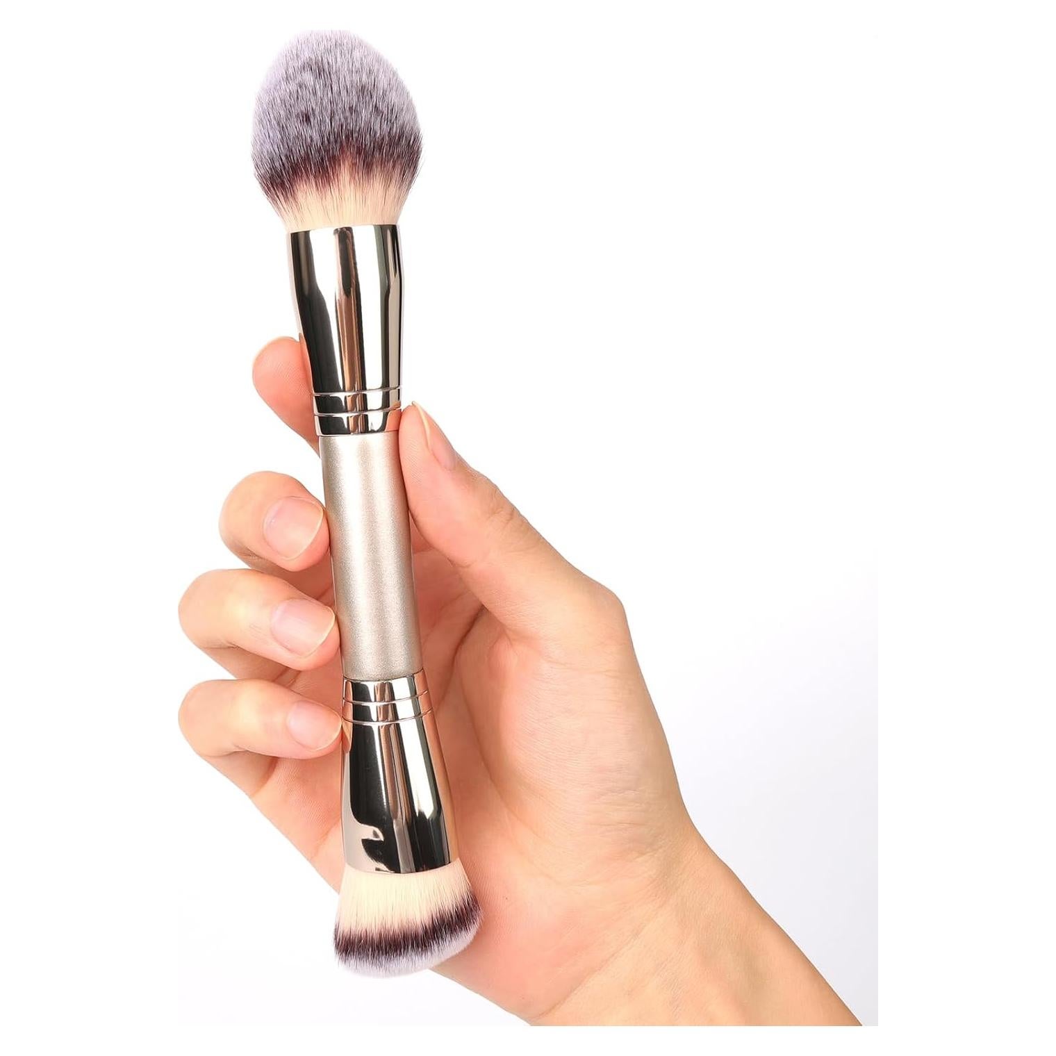 Brocha de Maquillaje Dpolla Doble Cara Redonda Vegana