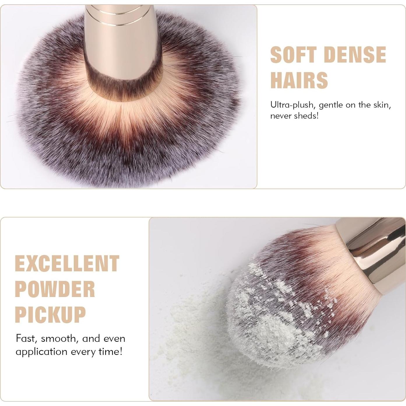 Brocha de Maquillaje Dpolla Doble Cara Redonda Vegana