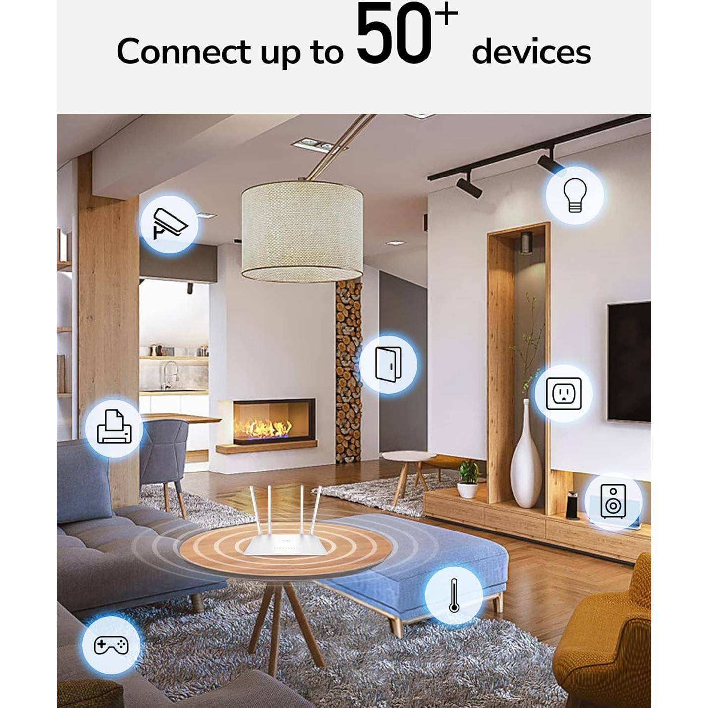 Cudy Enrutador WiFi Doble Banda AC1200 WR1200 4 en 1