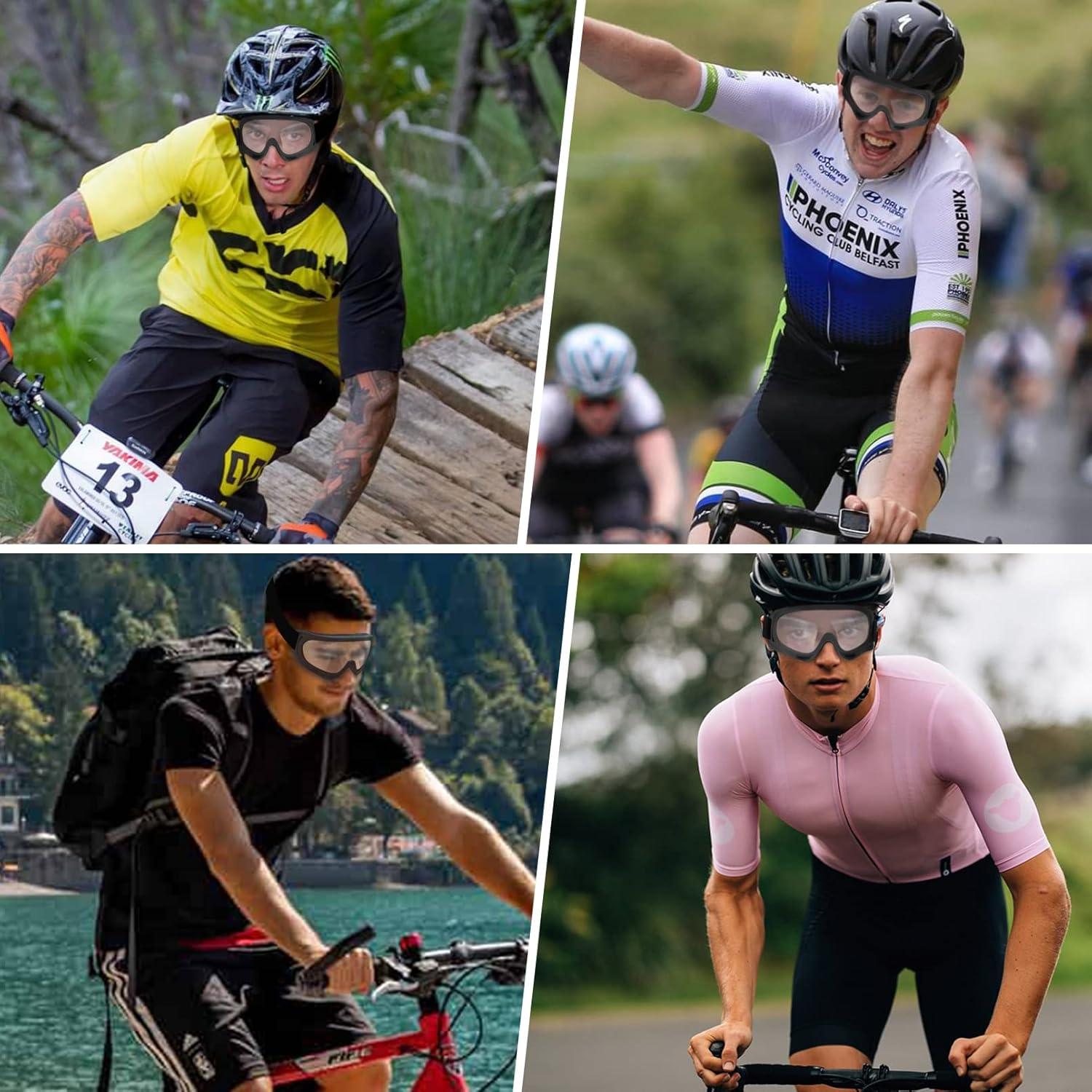 Clear Dirt Bike ATV Goggles Motorcycle Motocross Bike Riding UTV Off road Skiing Goggles Protective Eyewear Anti-Fog Dustproof Impact-Resistant Kids Youth Adult 2Pack/Clear