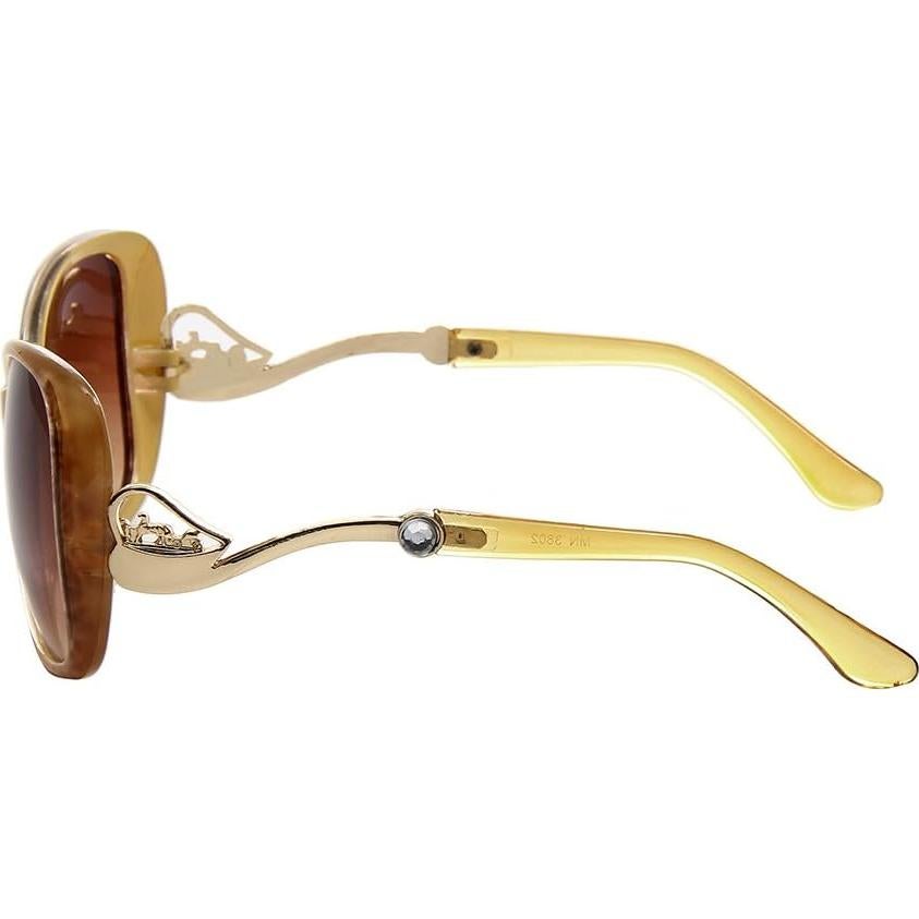 Gafas de sol vintage Huashi para mujeres UV400 estilo retro