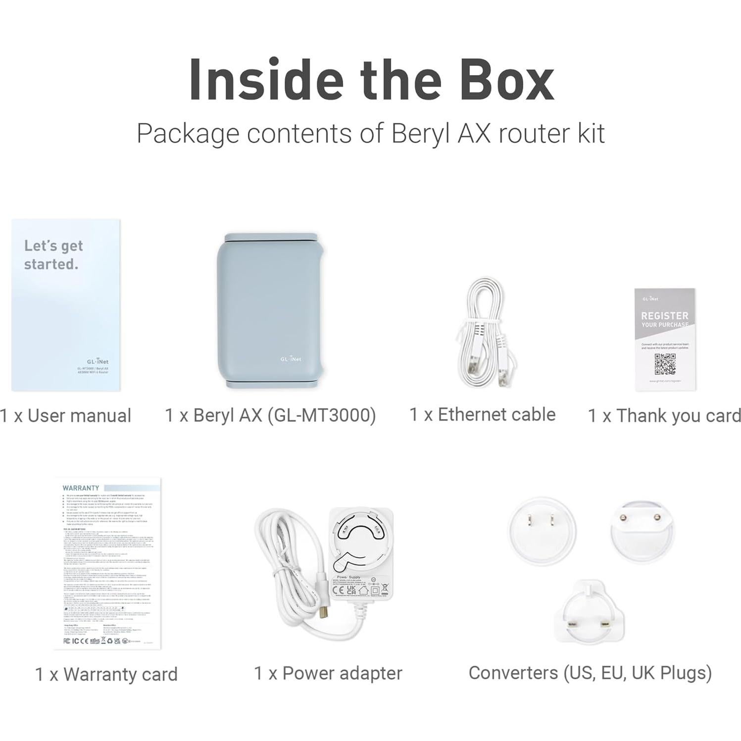 Enrutador Portátil GL.iNet Beryl AX Wi-Fi 6 2.5G para Viajes