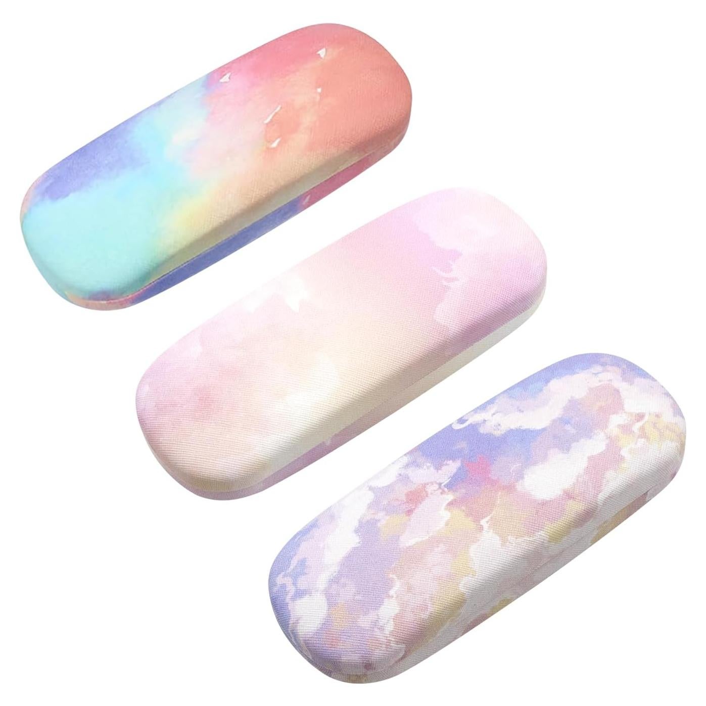 Paquete de 3 Estuches Duros para Gafas de Lino - Mujeres