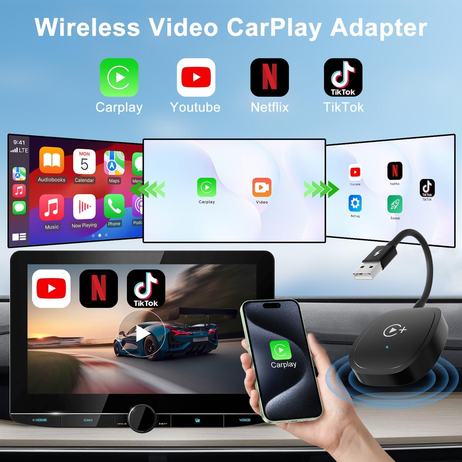 Adaptador CarPlay Inalámbrico XHU para iPhone y Autos 2016+
