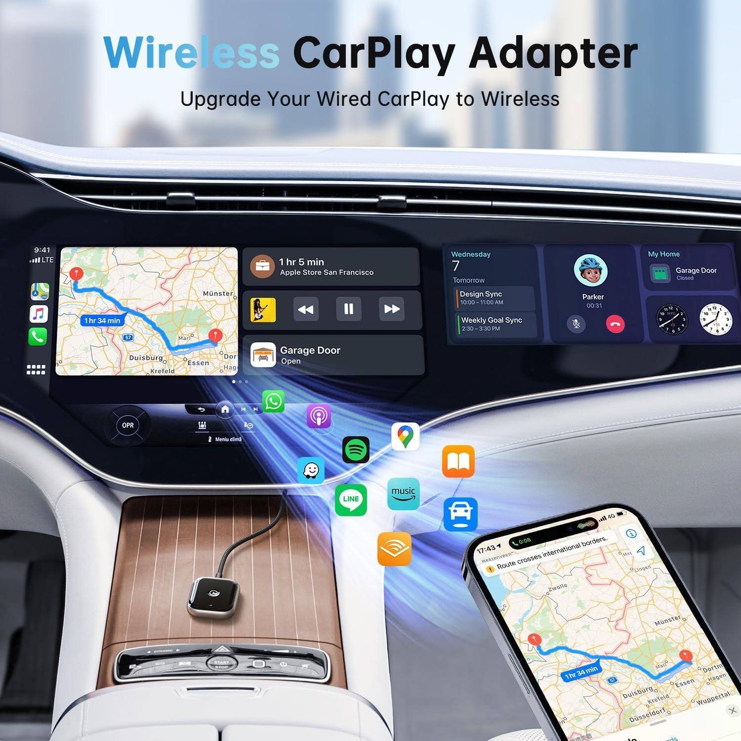 Adaptador CarPlay Inalámbrico JDG para iPhone - Conexión Rápida