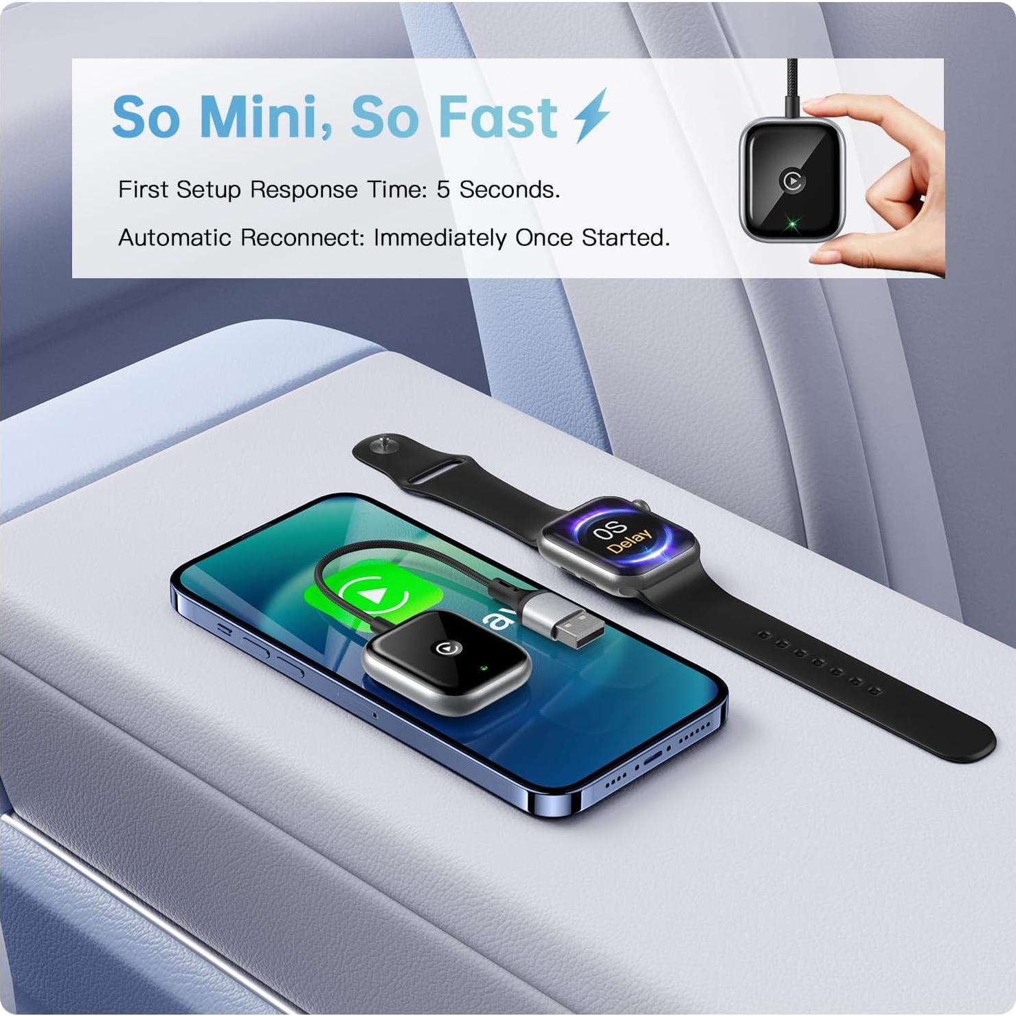 Adaptador CarPlay Inalámbrico JDG para iPhone - Conexión Rápida