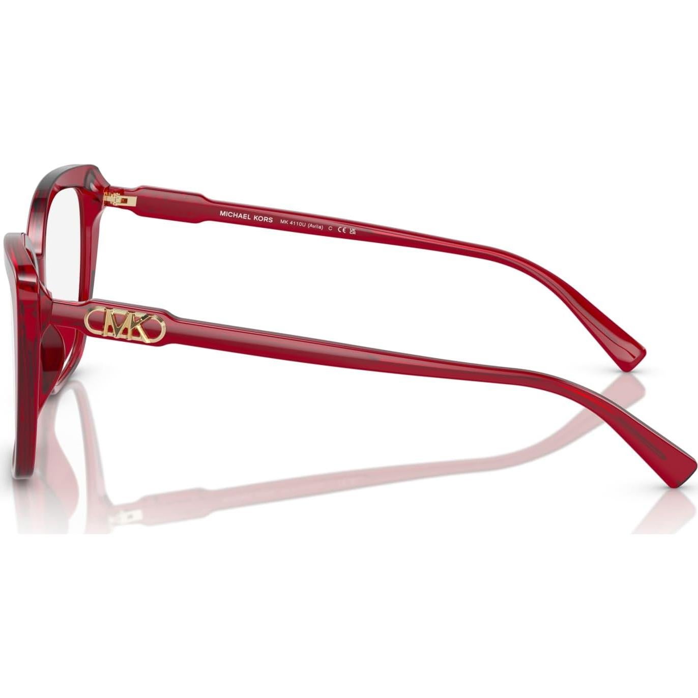 Montura de Gafas Michael Kors MK4110U Avila Rojo 53mm