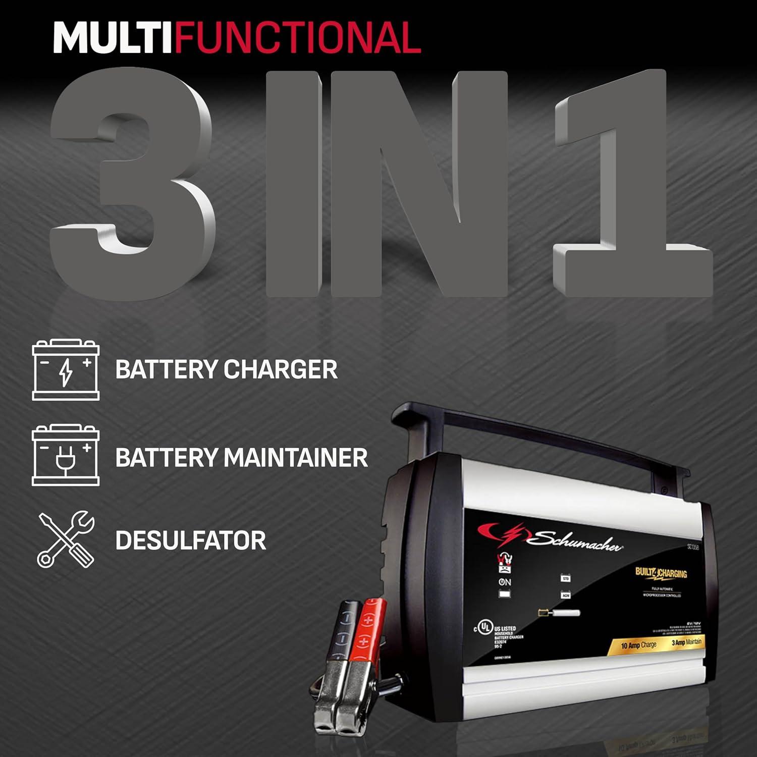 Cargador Schumacher SC1358 10A 6V/12V Automático