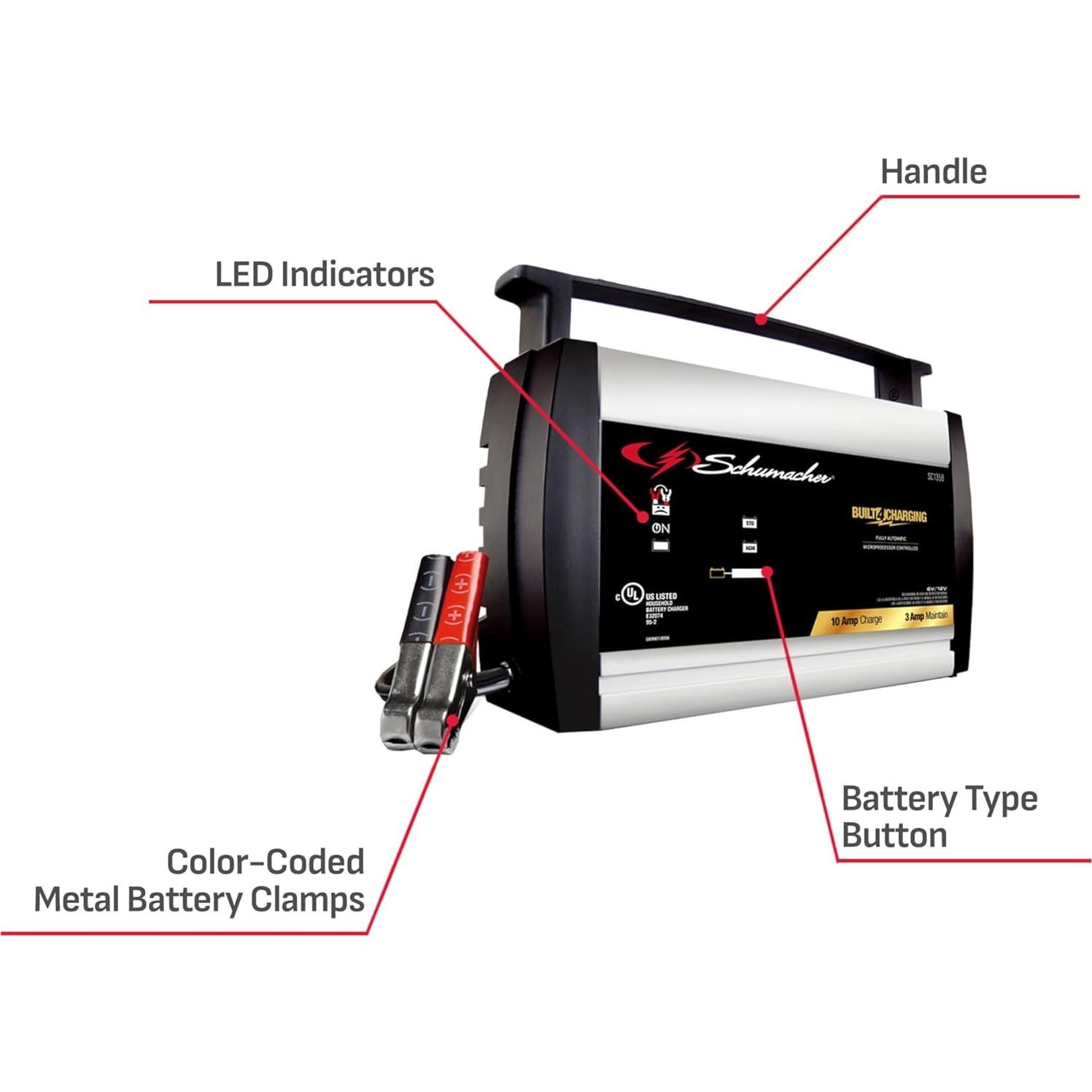 Cargador Schumacher SC1358 10A 6V/12V Automático