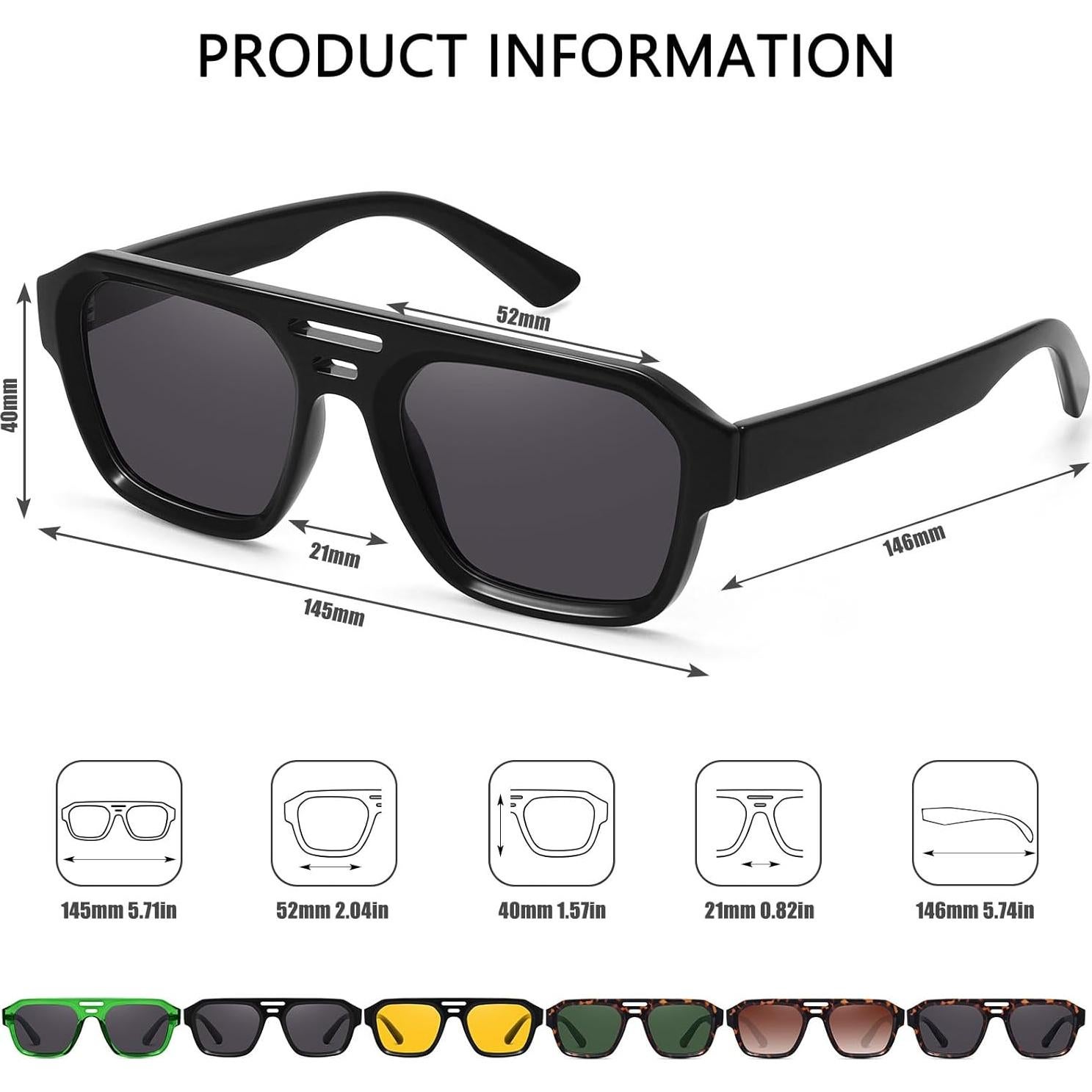 Gafas de Sol Aviador Retro Unisex FZN822 Lentes TAC UV400