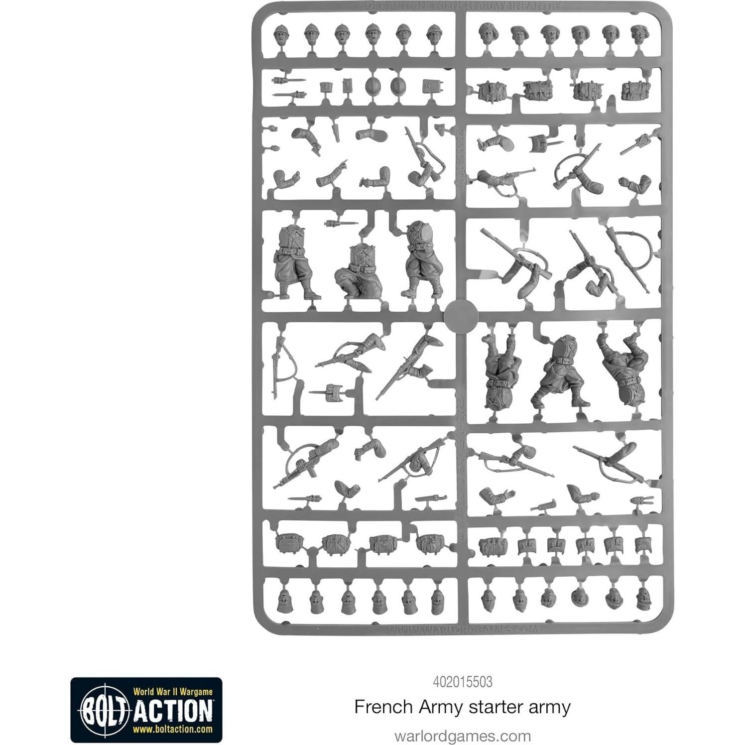 Ejército Francés Bolt Action 1:56 - Miniaturas Pintables 28 mm