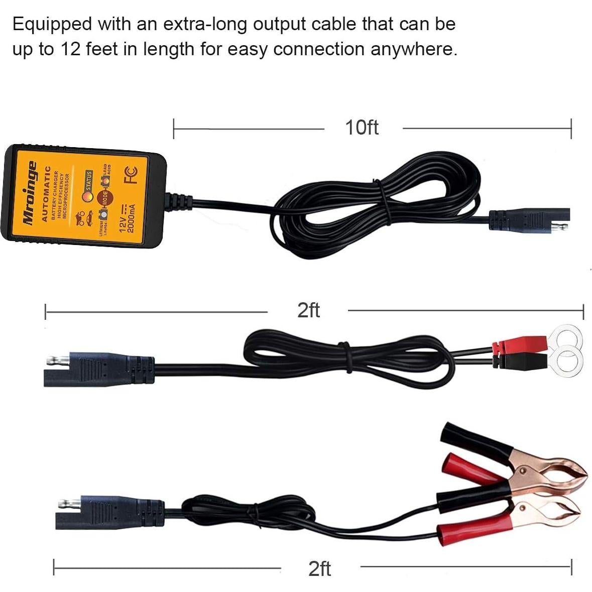 Cargador de Batería Mroinge MBC022 12V 2A Automático