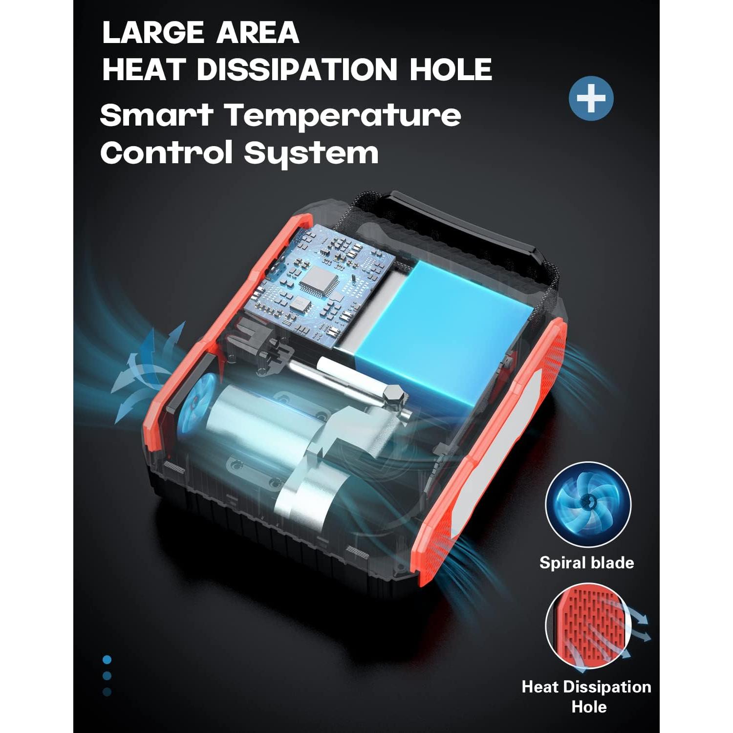 Arrancador de Coche BRPOM BM600 con Compresor 150PSI 8000A