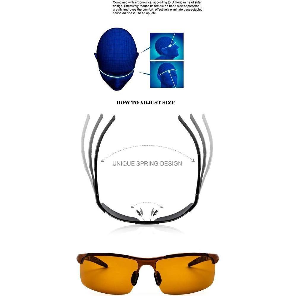 Gafas de sol deportivas ANDOILT polarizadas UV400 para hombres