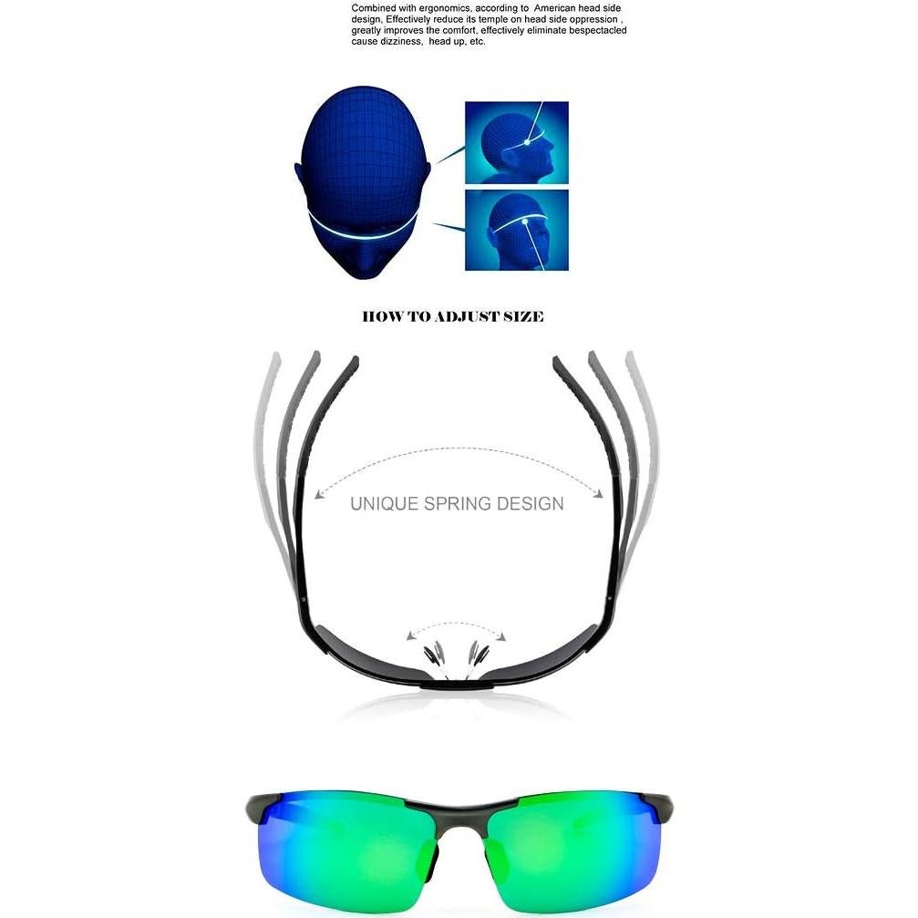 Gafas de Sol Deportivas ANDOILT Polarizadas UV400 Verde