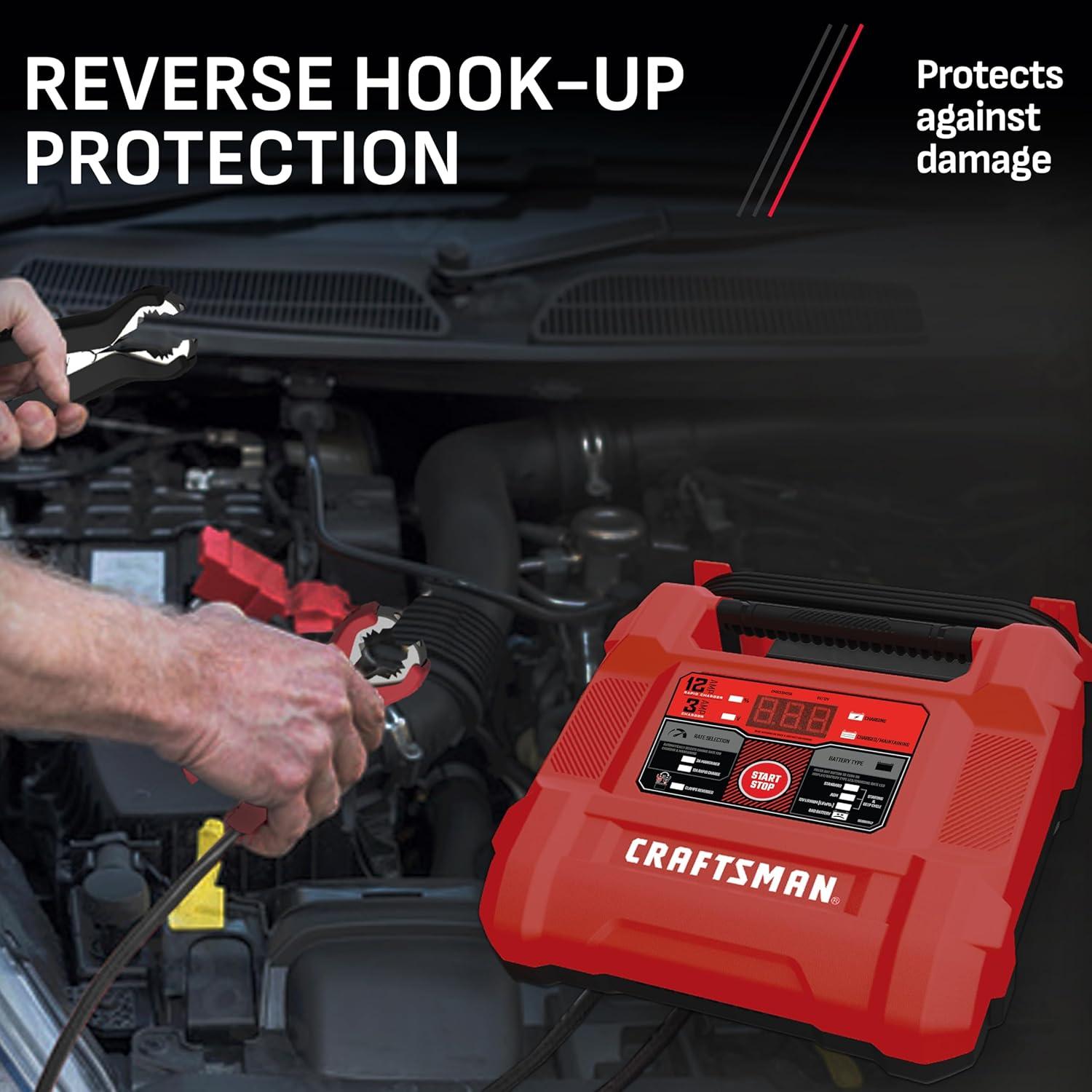 Cargador Automático Craftsman CMXCESM258 12A 6V/12V 4-en-1