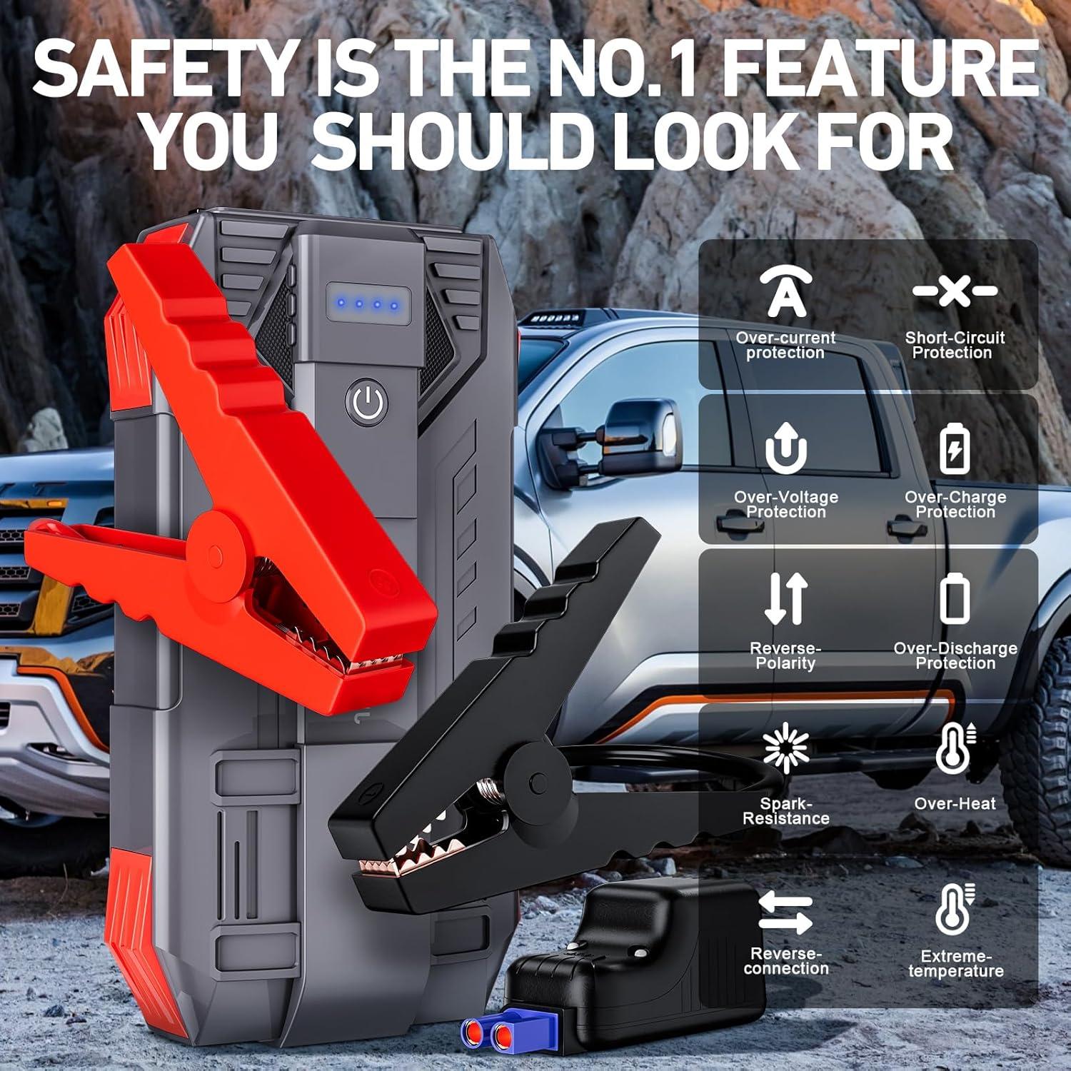 Arrancador de Batería Tstiti C20 4000A 12V USB LED