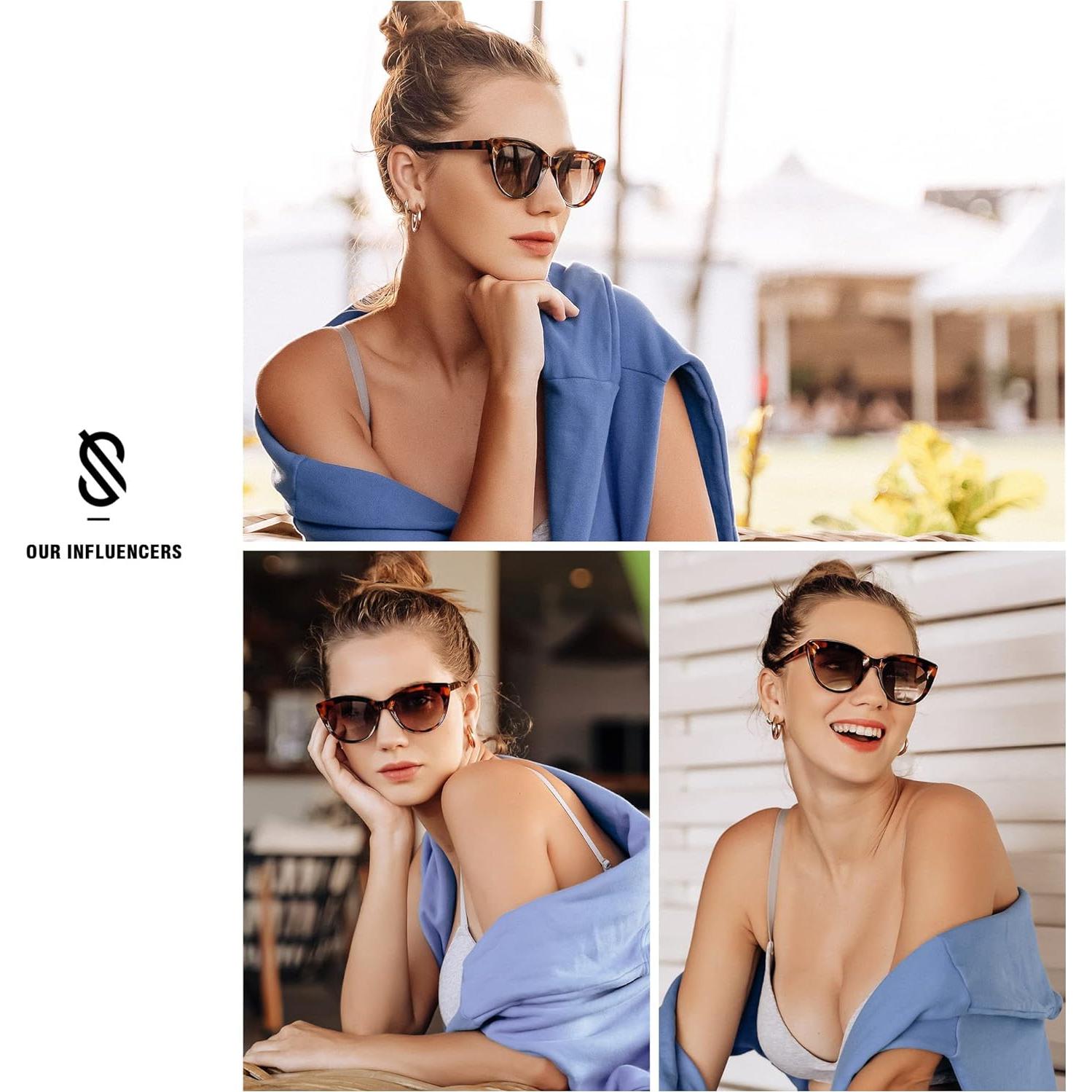 Gafas de sol polarizadas SojoS SJ2221 para mujeres - Ojo de gato