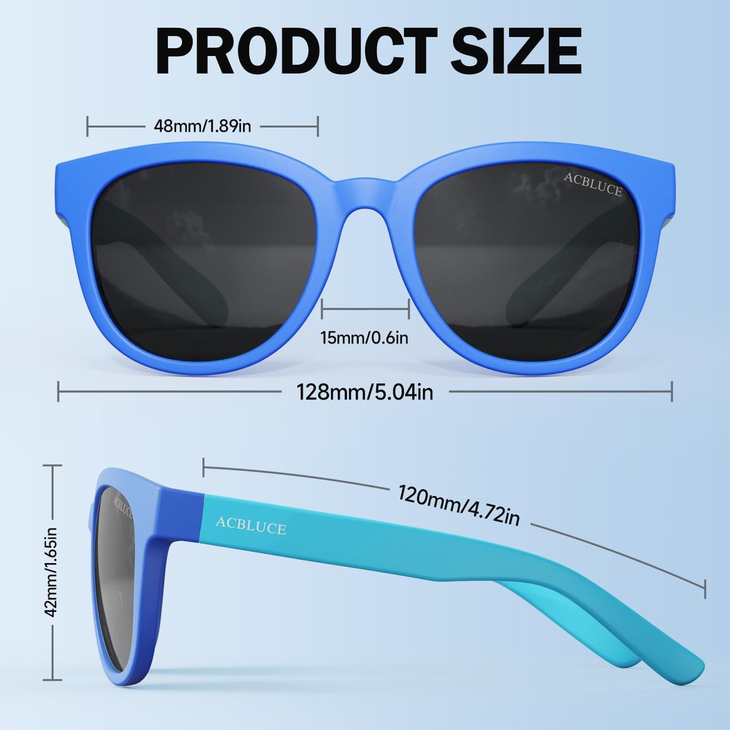 Gafas de sol polarizadas ACBLUCE para niños 5-13 años