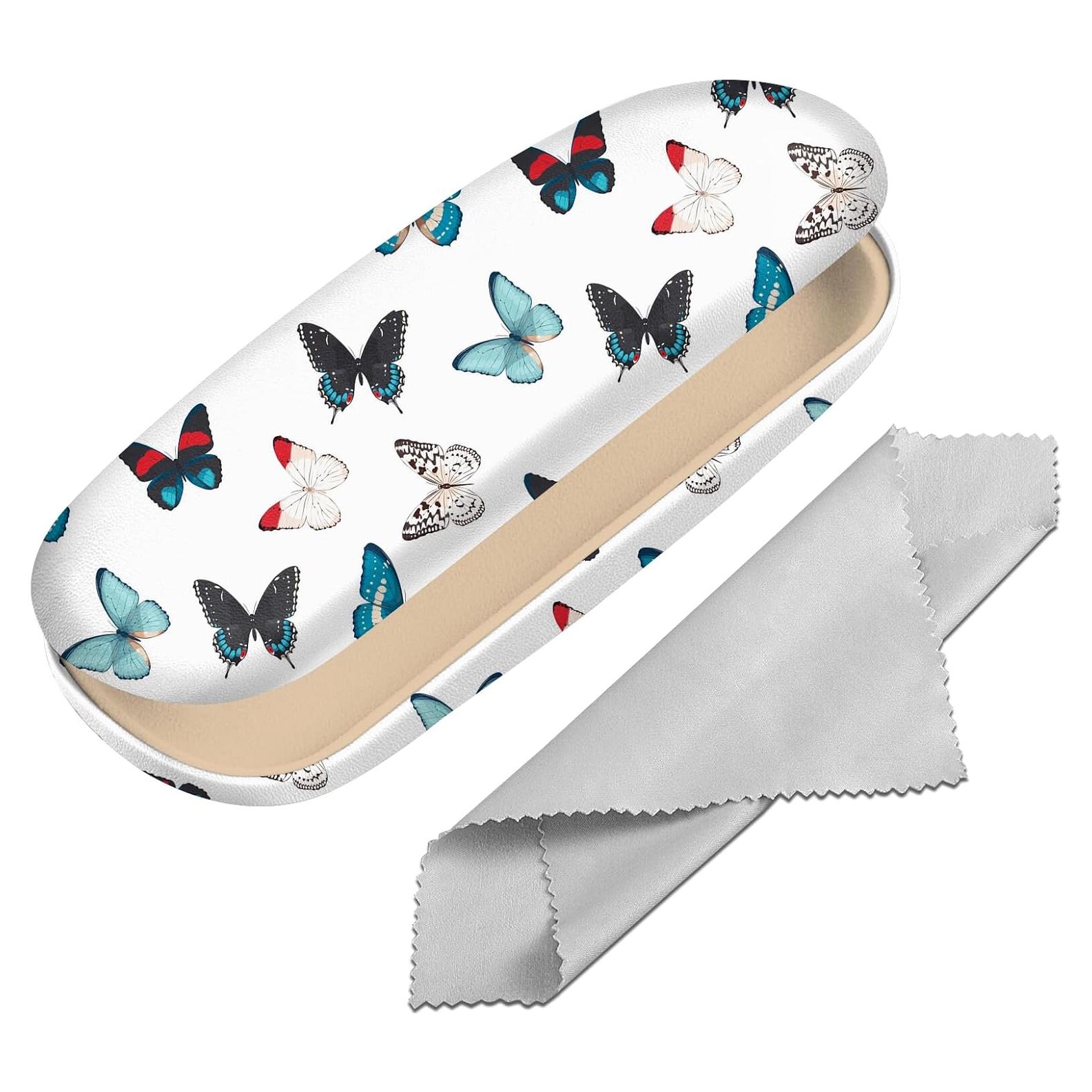 Estuche para Gafas Dureza Protectora Cuero PU con Paño