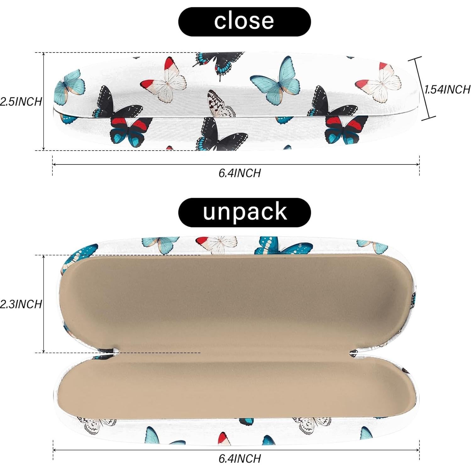 Estuche para Gafas Dureza Protectora Cuero PU con Paño