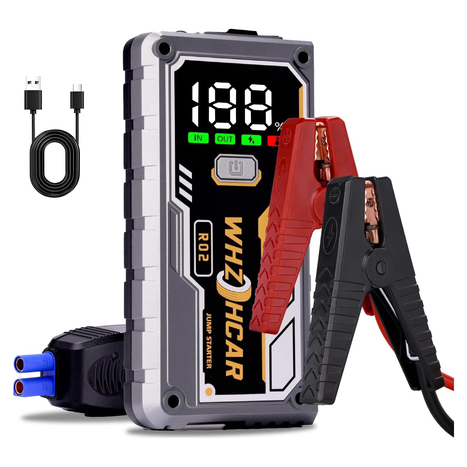 Arrancador de Batería WHZOHCAR R02 5000A 12V Carga Rápida