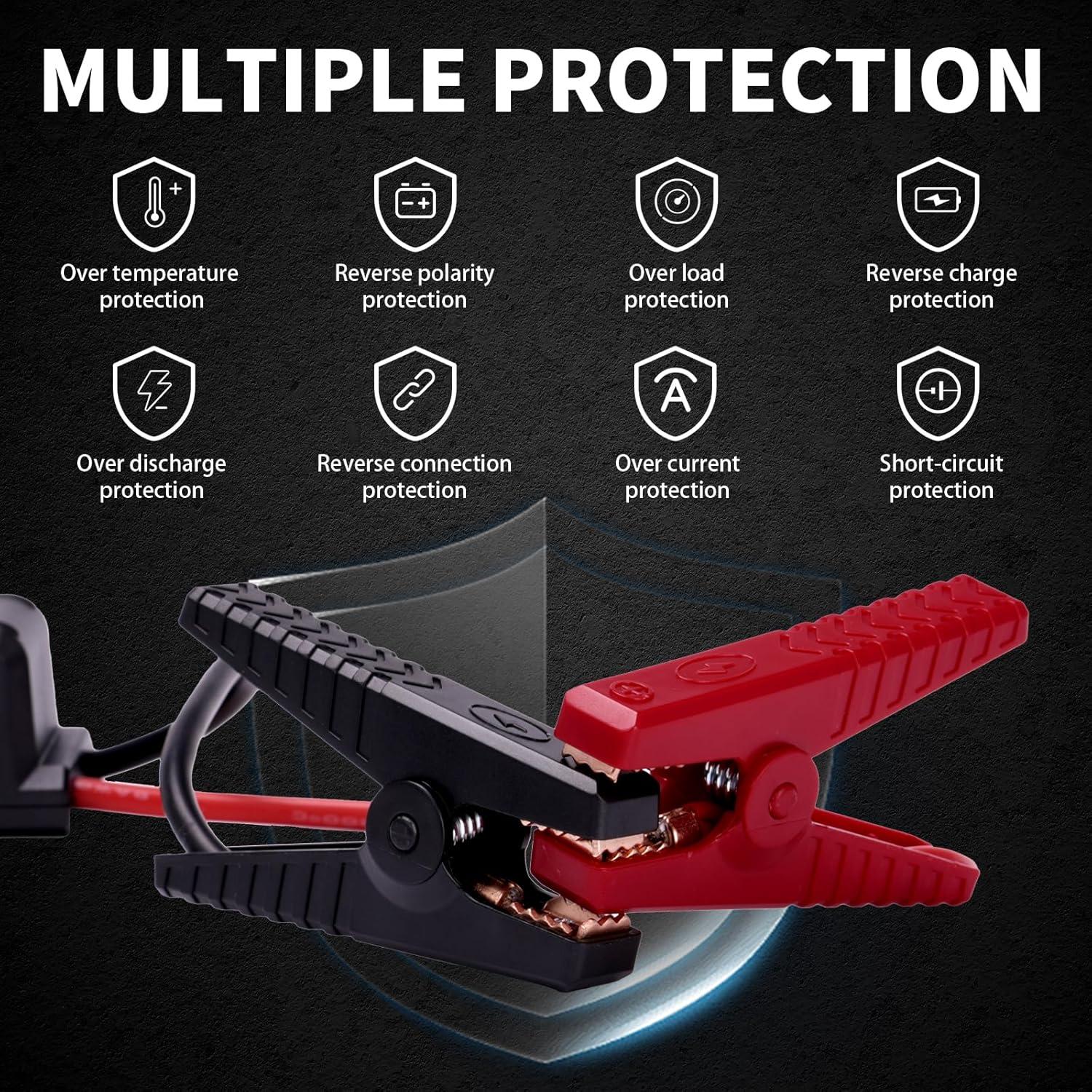 Arrancador de Batería WHZOHCAR R02 5000A 12V Carga Rápida