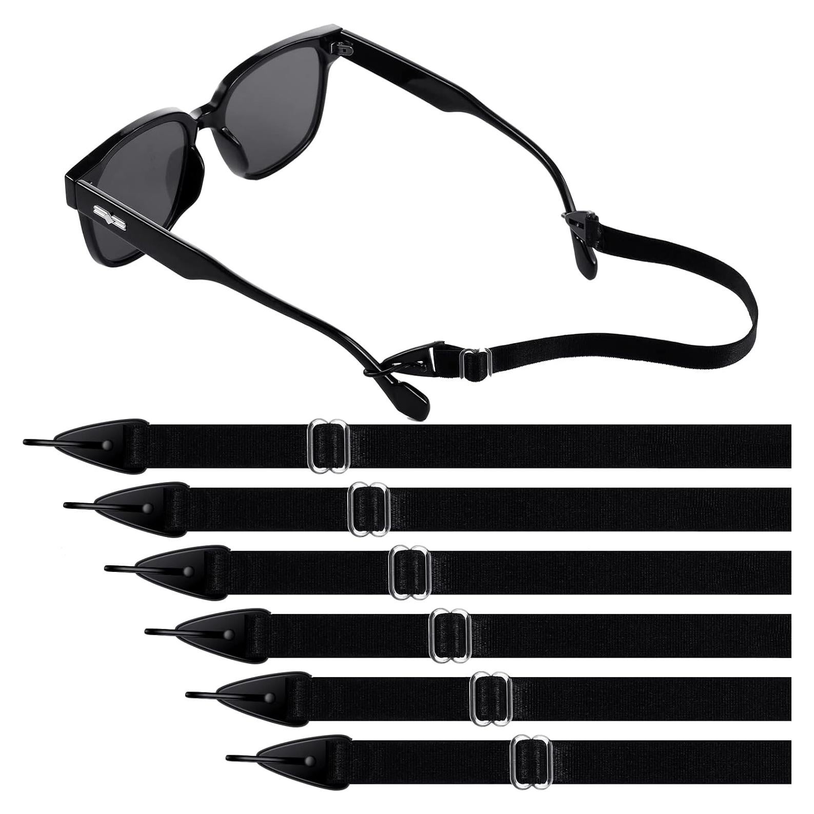 Oudain 6 Correas Ajustables para Gafas Niños Negro