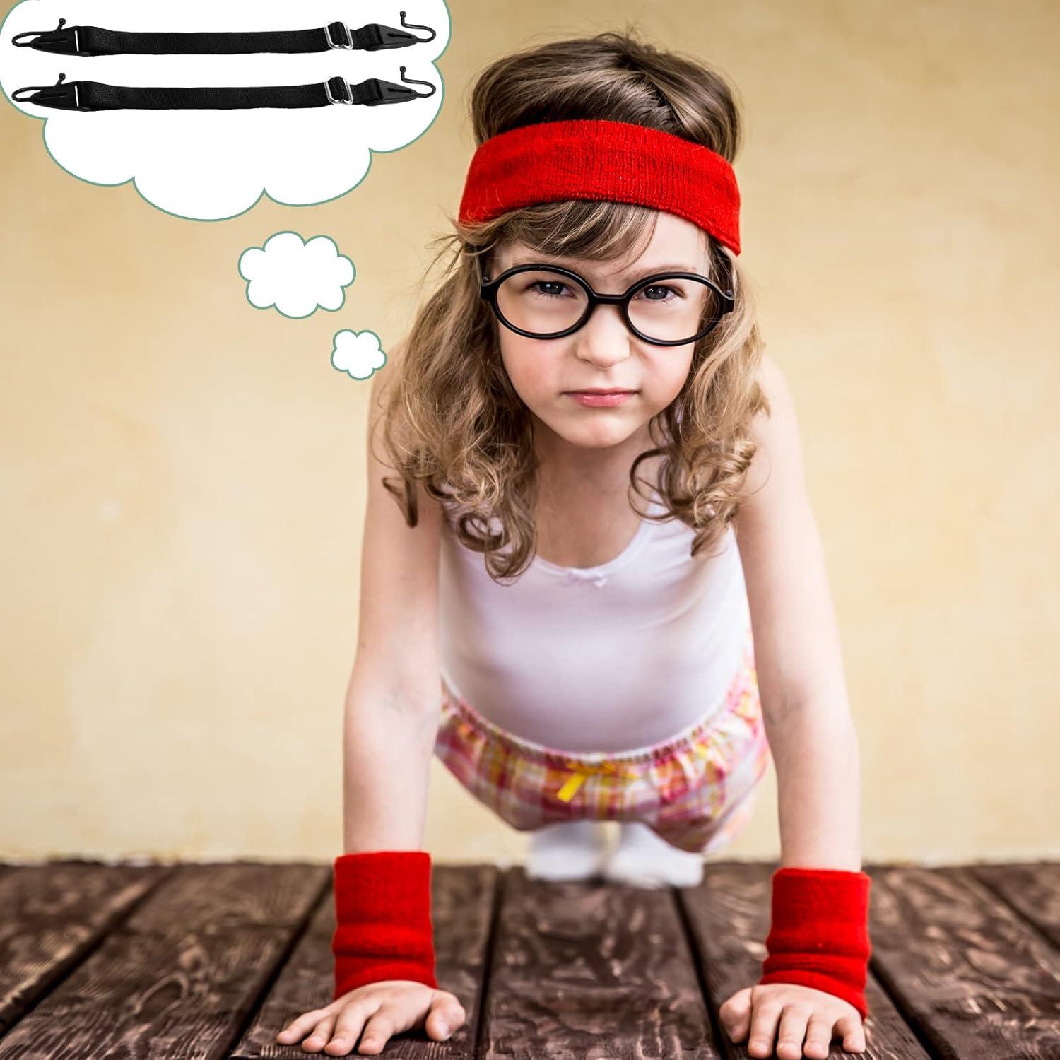 Oudain 6 Correas Ajustables para Gafas Niños Negro