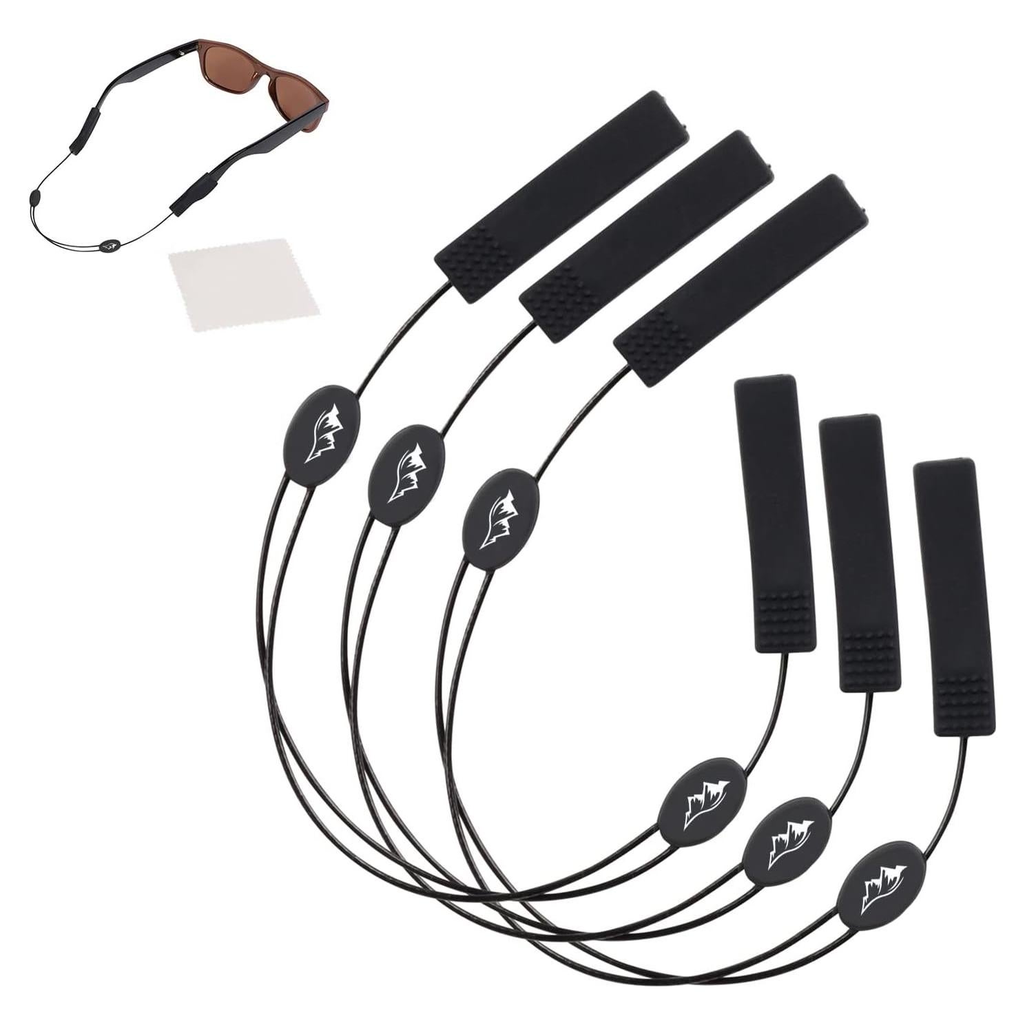 Correa Ajustable para Gafas - Paquete de 3 con Paño