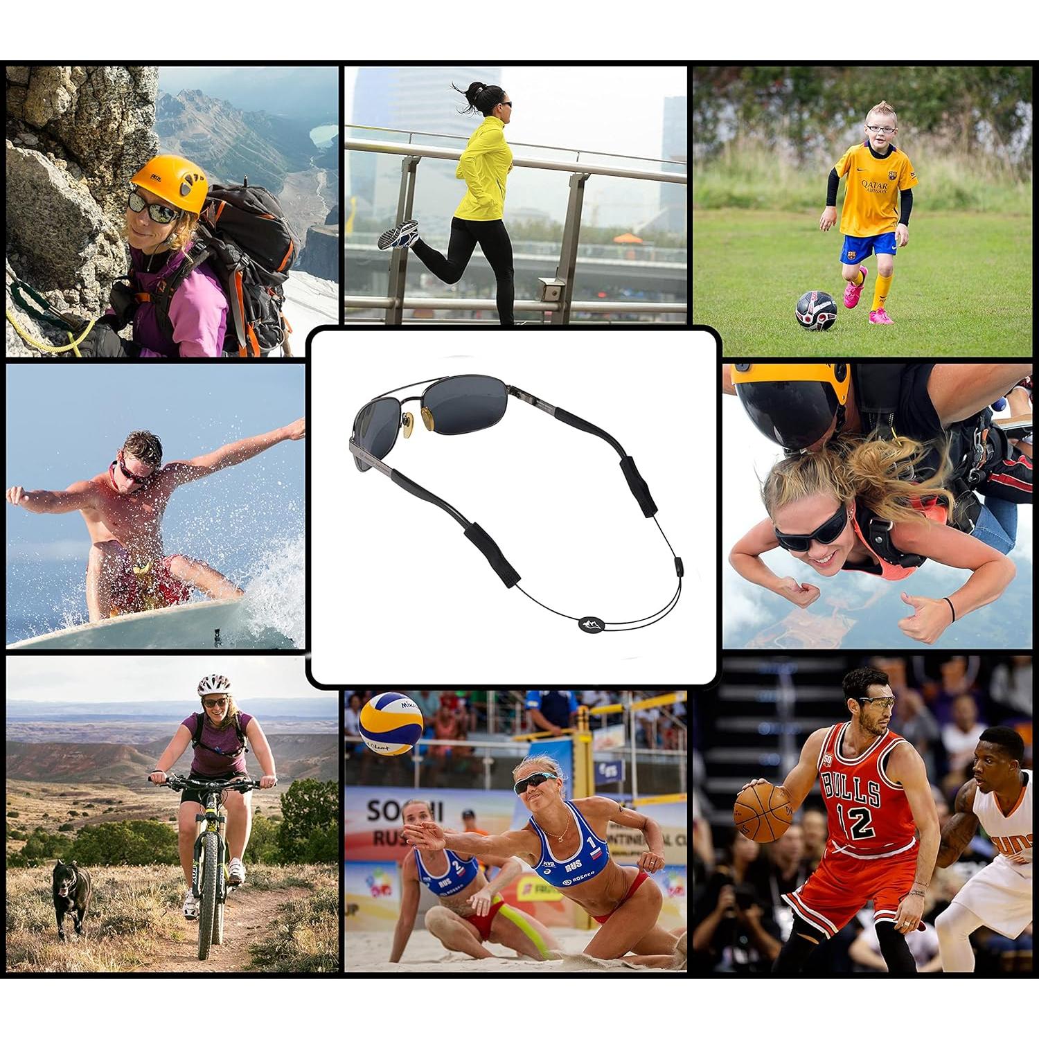 Correa Ajustable para Gafas - Paquete de 3 con Paño