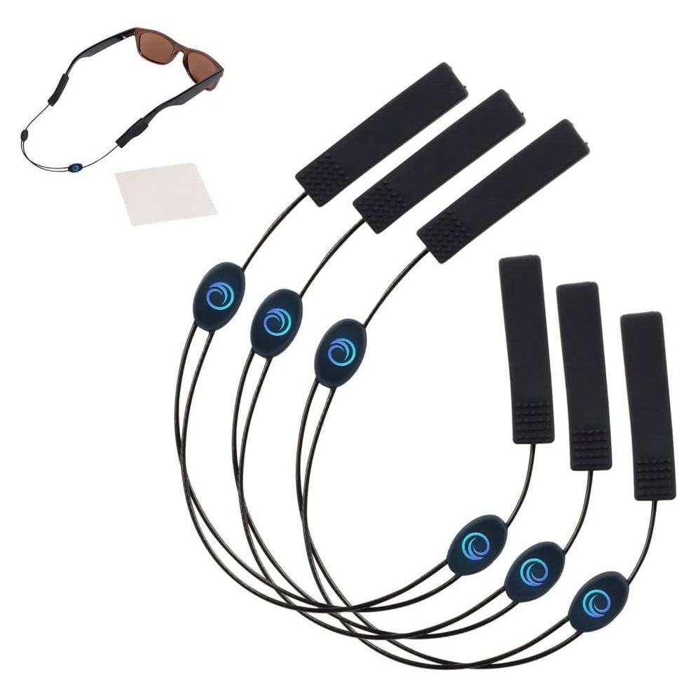 Correa Ajustable para Gafas - Paquete de 3 con Paño