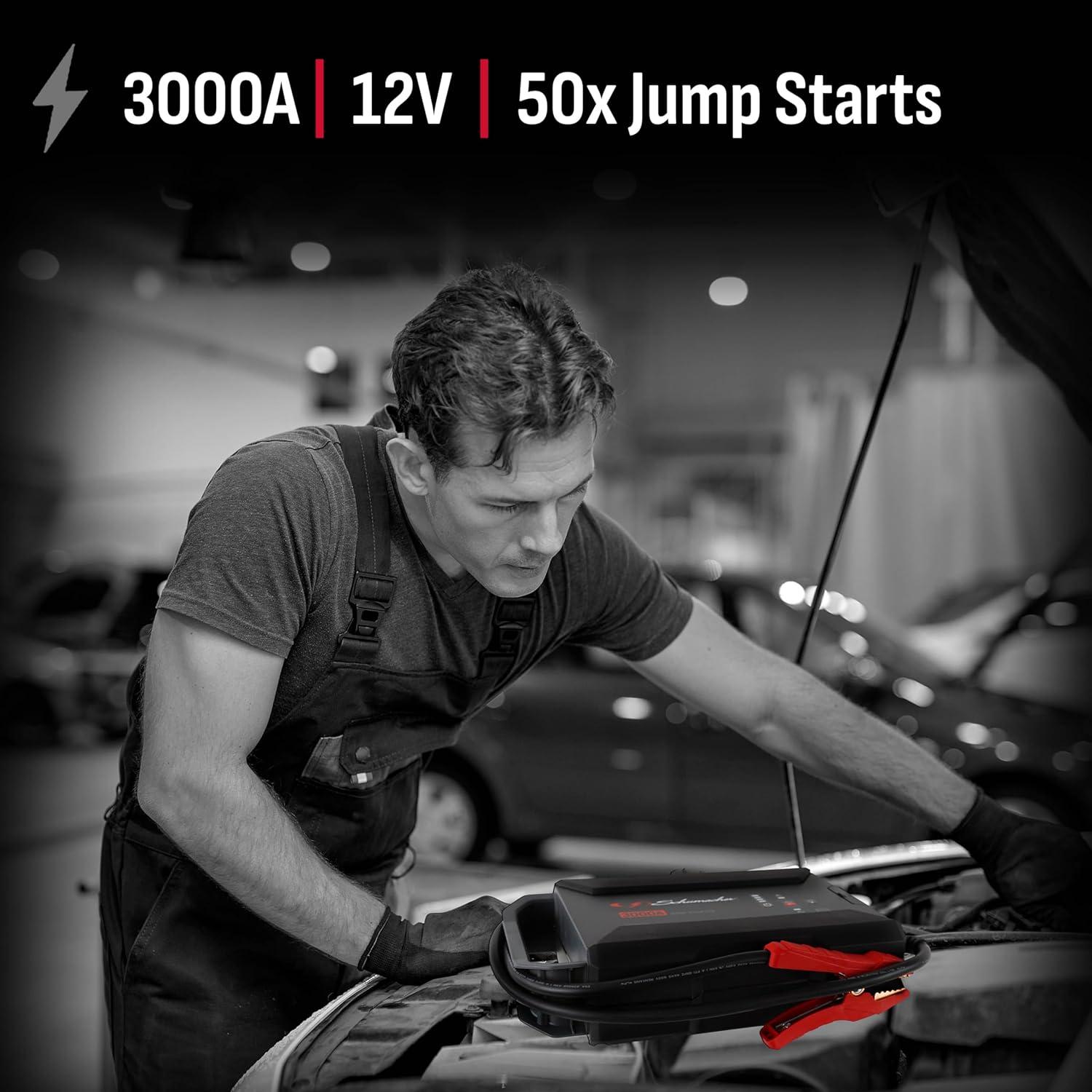 Arrancador de Salto Schumacher SL1653 3000A 12V USB LED