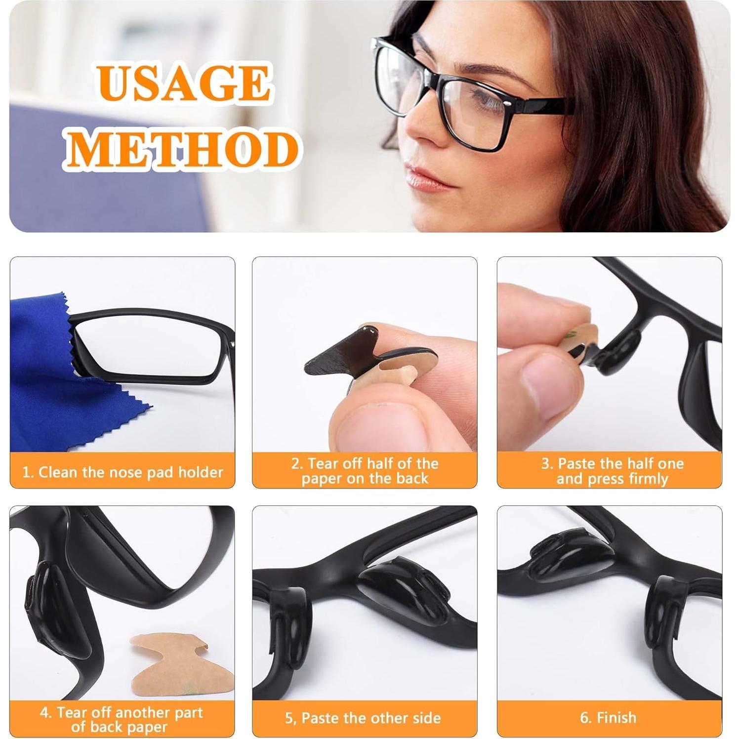 Almohadillas Adhesivas para Gafas SooGree 8 Pares Silicona