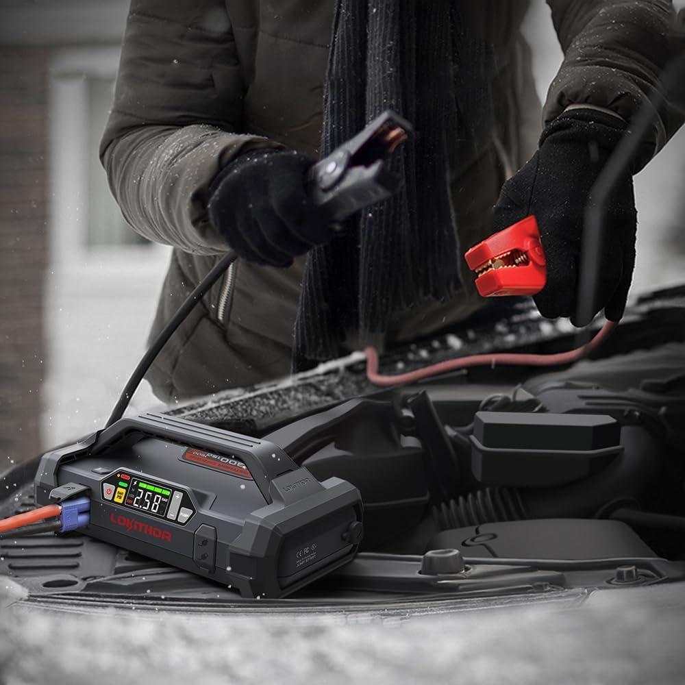 Arrancador de Salto LOKITHOR JA300 1500A con Compresor 150 PSI