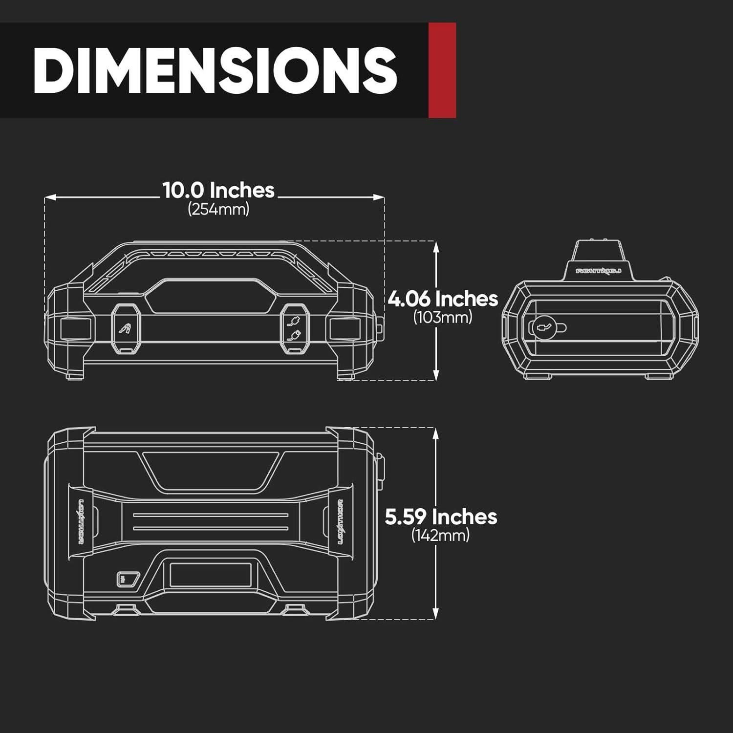 Arrancador de Salto LOKITHOR JA300 1500A con Compresor 150 PSI
