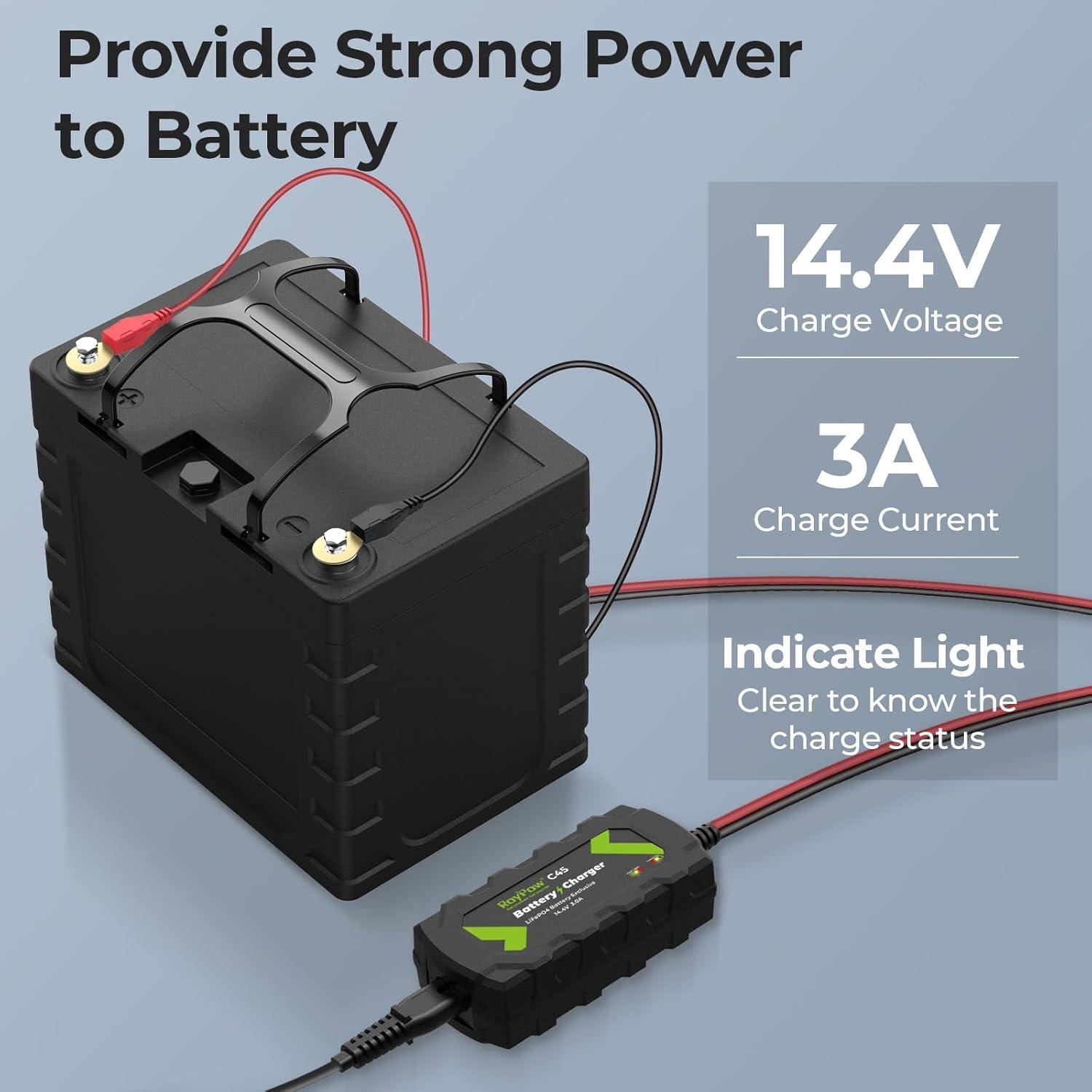 Cargador de Batería RoyPow C45 12V 3A Inteligente