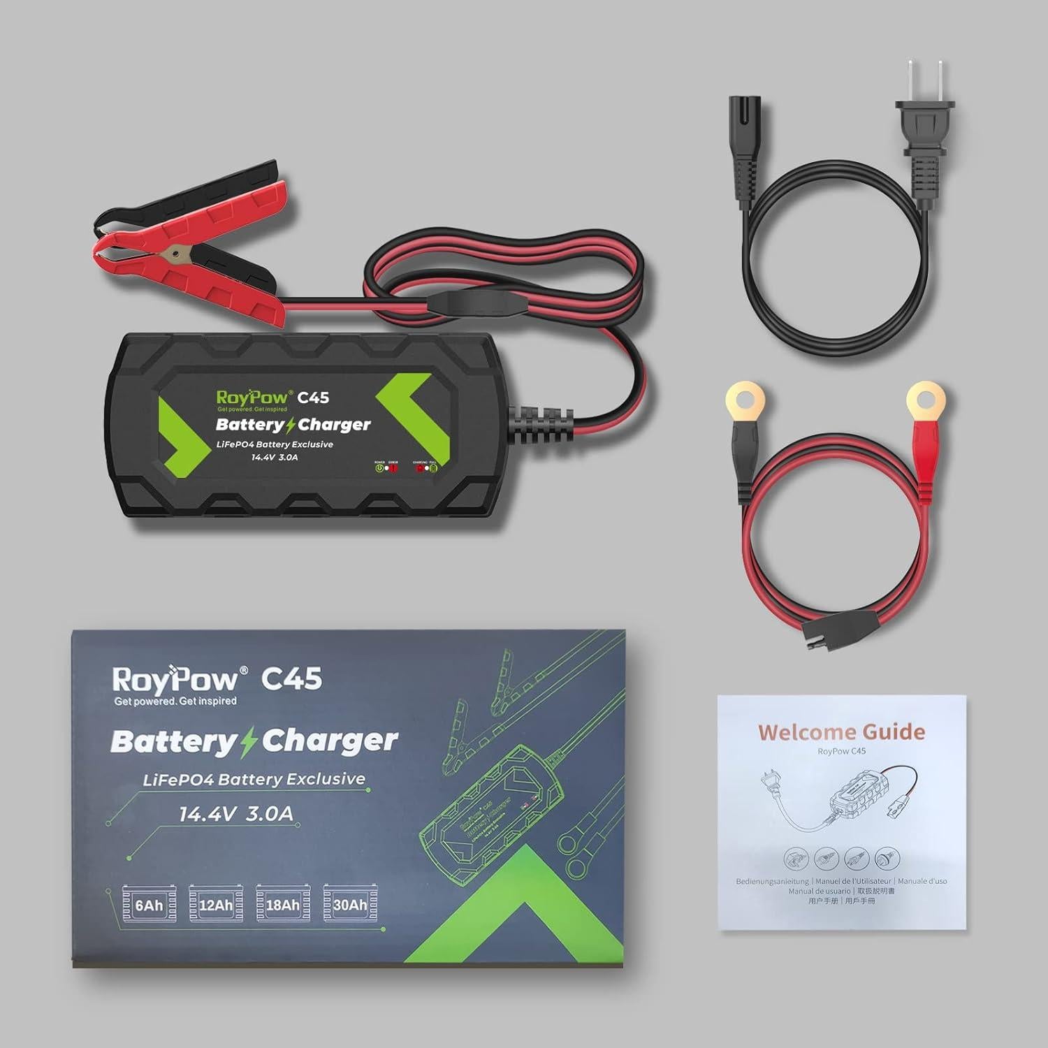 Cargador de Batería RoyPow C45 12V 3A Inteligente