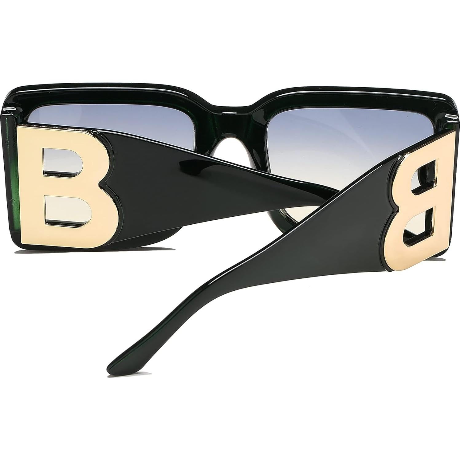 Gafas de sol cuadradas PORADAY UV400 unisex marco negro