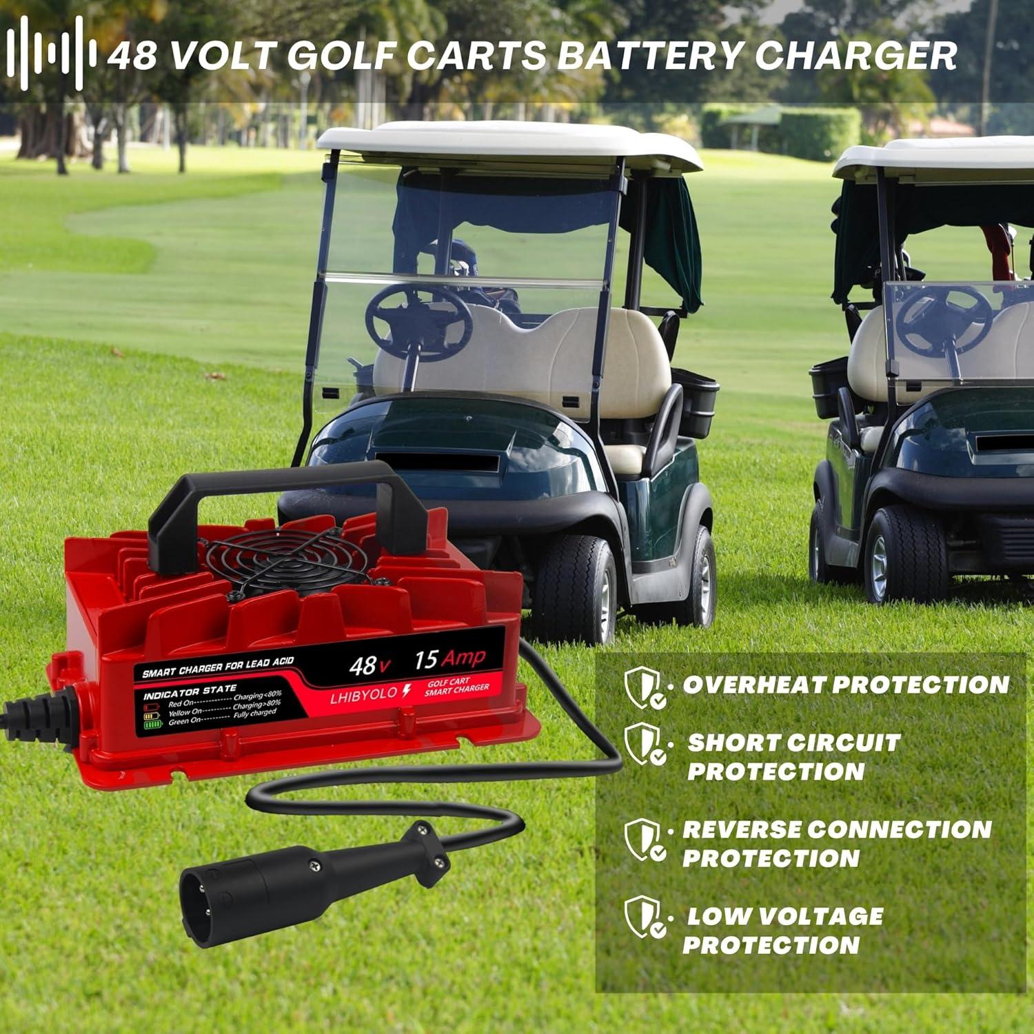 Cargador de Baterías Golf 48V LHIBYOLO 15Amp IP67