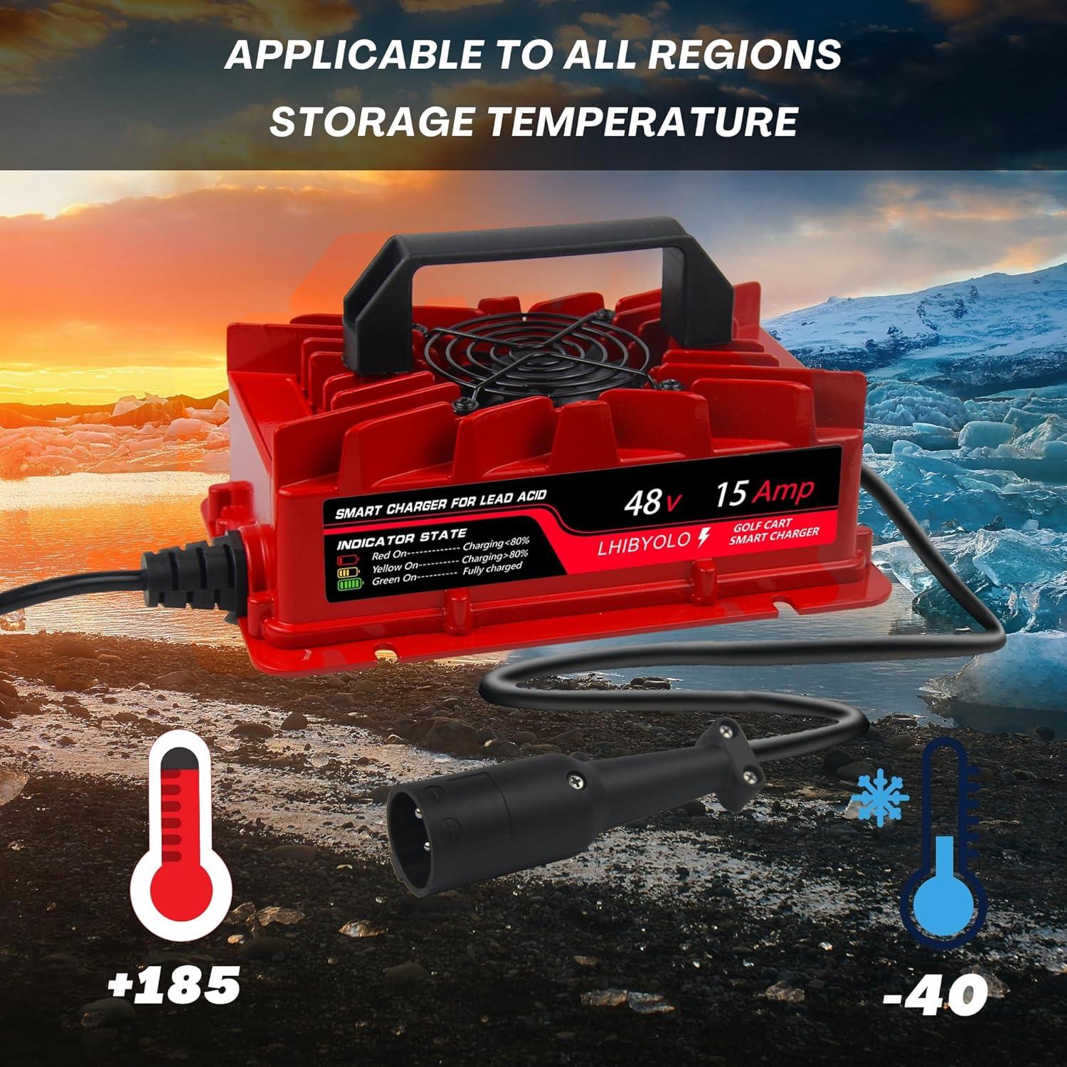 Cargador de Baterías Golf 48V LHIBYOLO 15Amp IP67