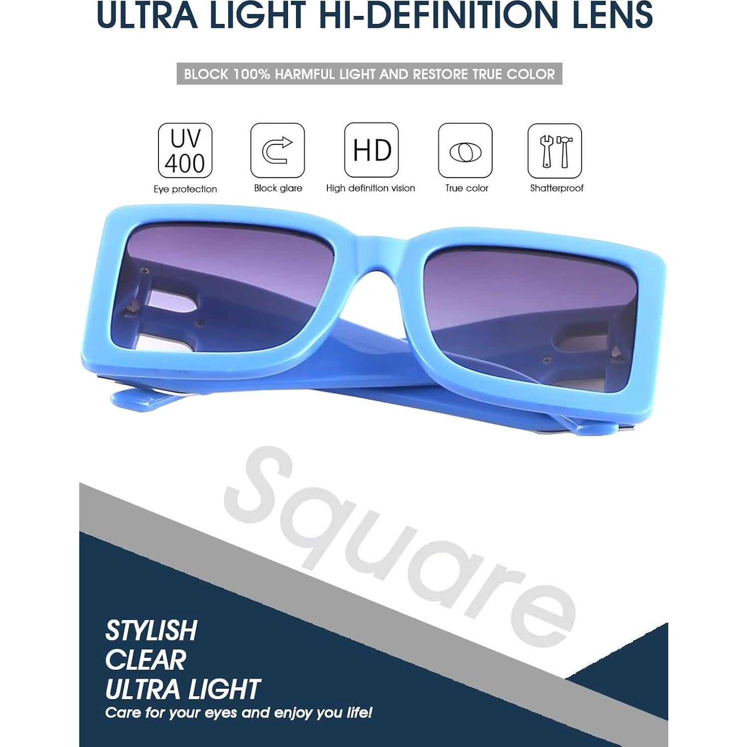 Gafas de sol cuadradas PORADAY UV400 para unisex